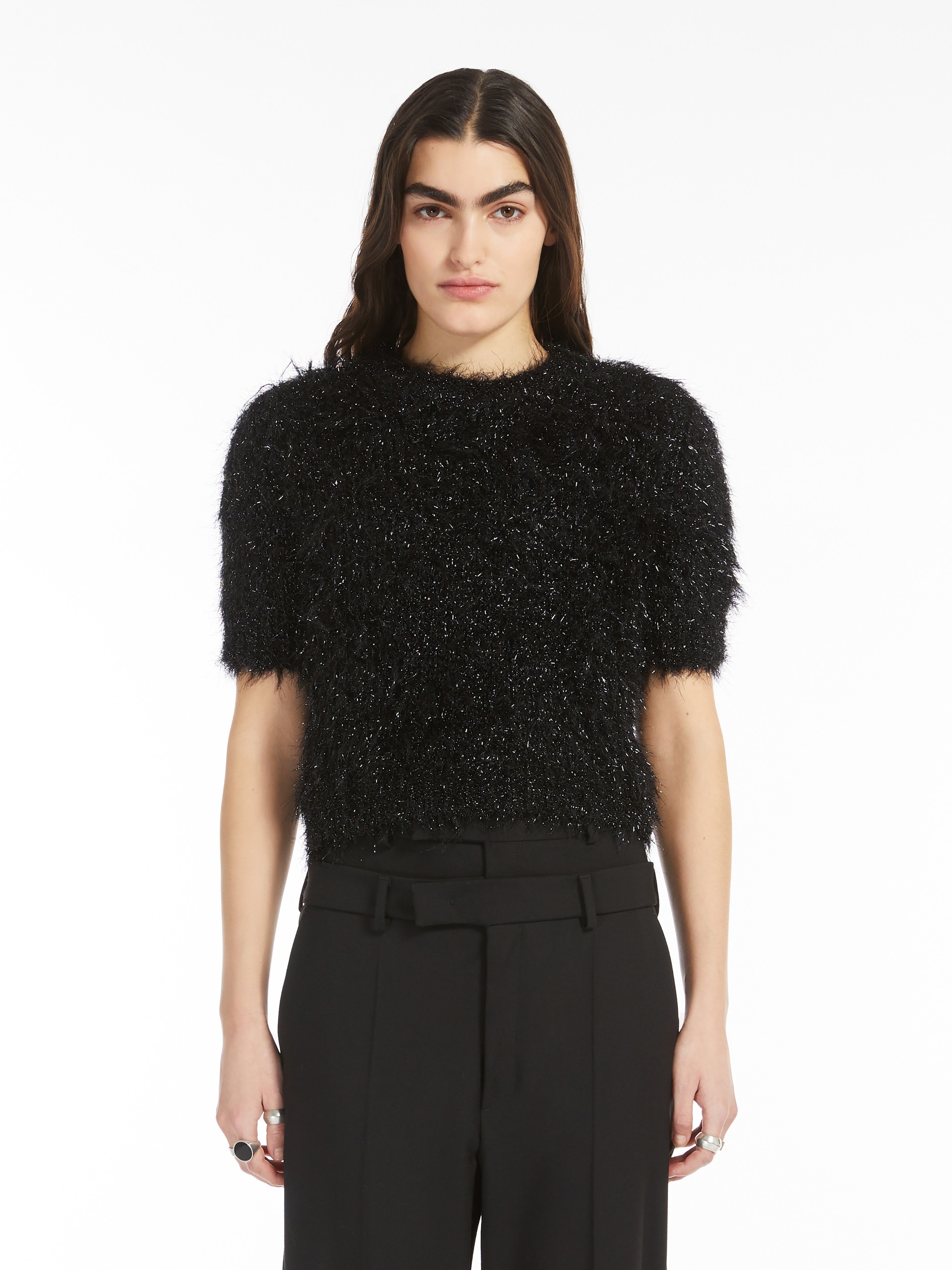 BAGAGLI Cropped lurex sweater - 3