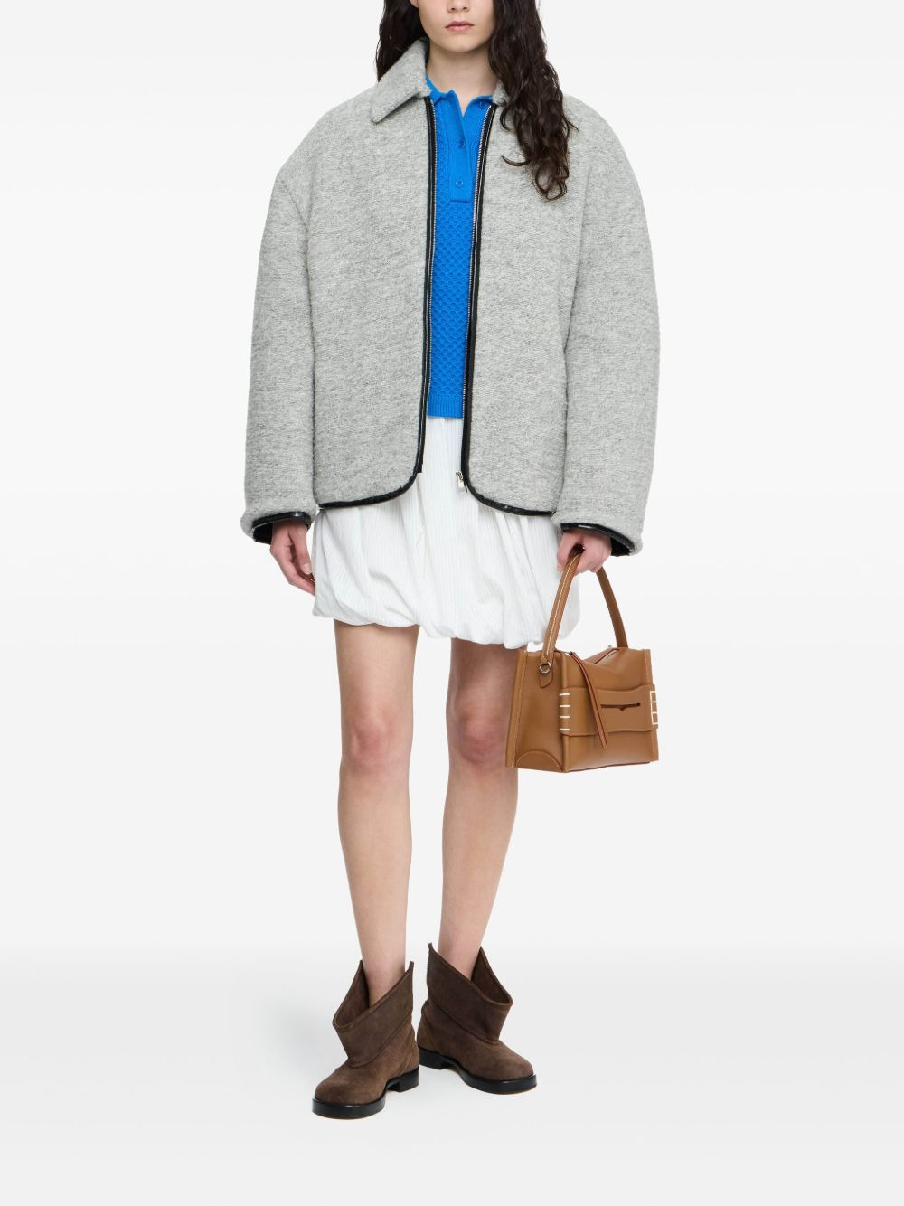 cotton collared jacket - 2