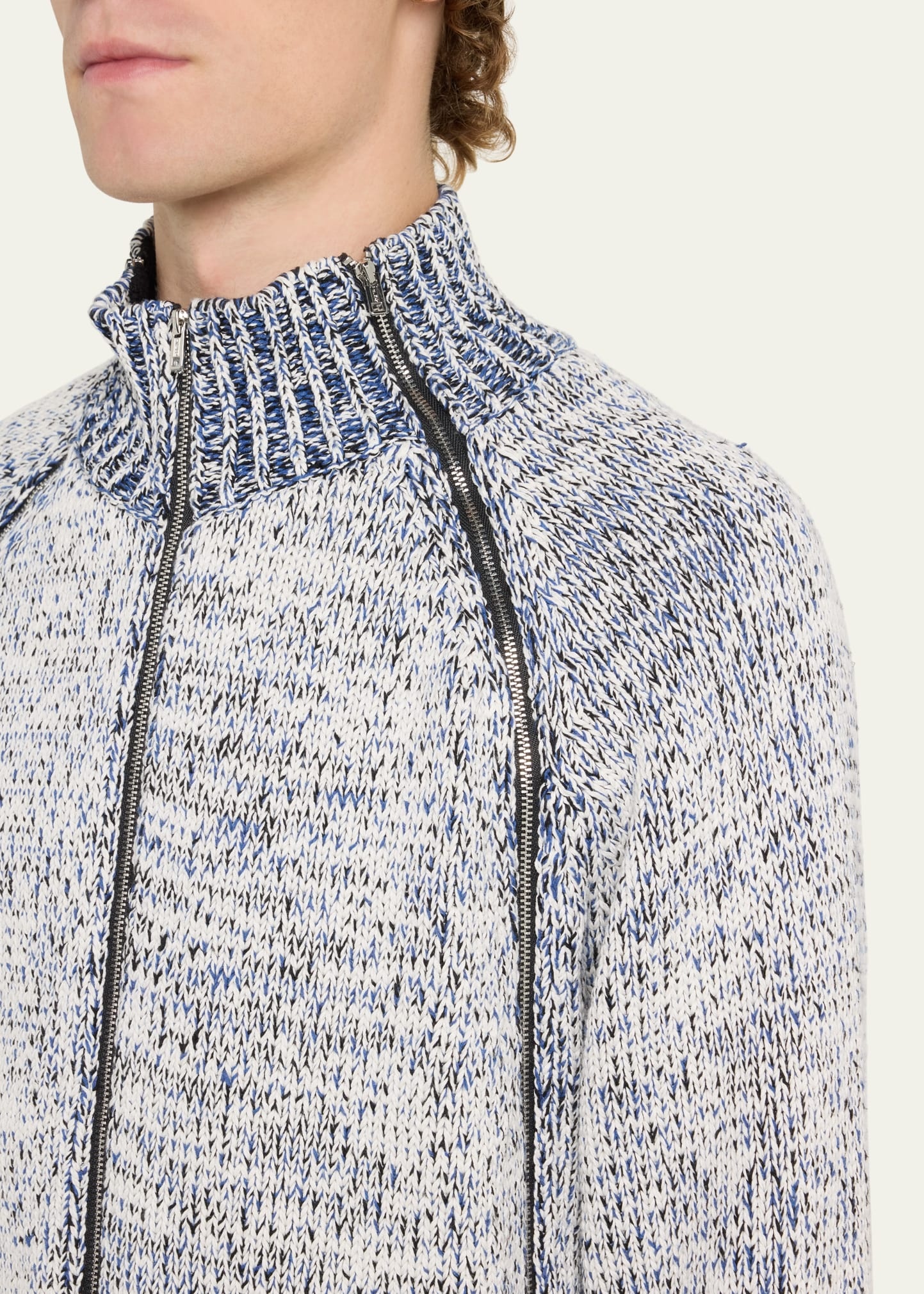 Men's Marled Full-Zip Cardigan Sweater - 5