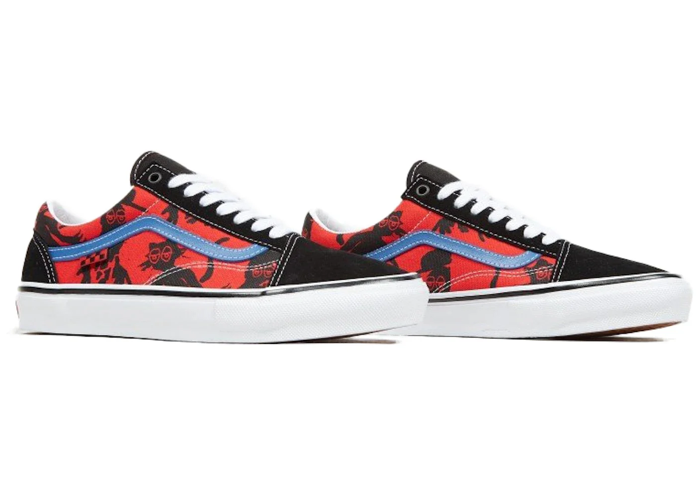 Vans Old Skool Krooked By Natas For Ray Black Red Blue - 1