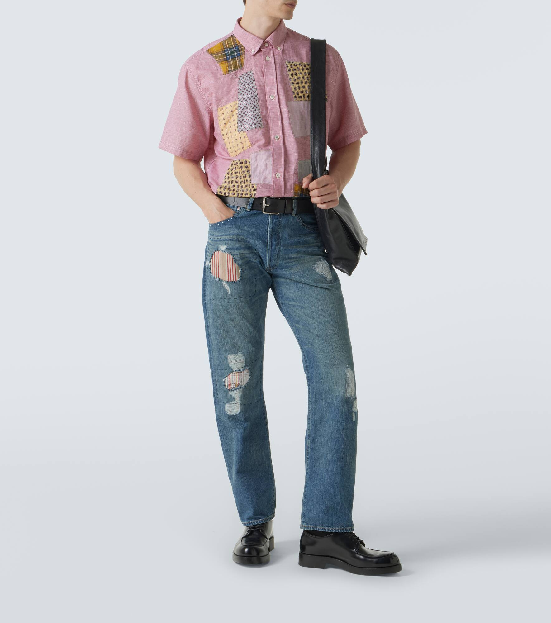 x Levi's® patchwork straight jeans - 2