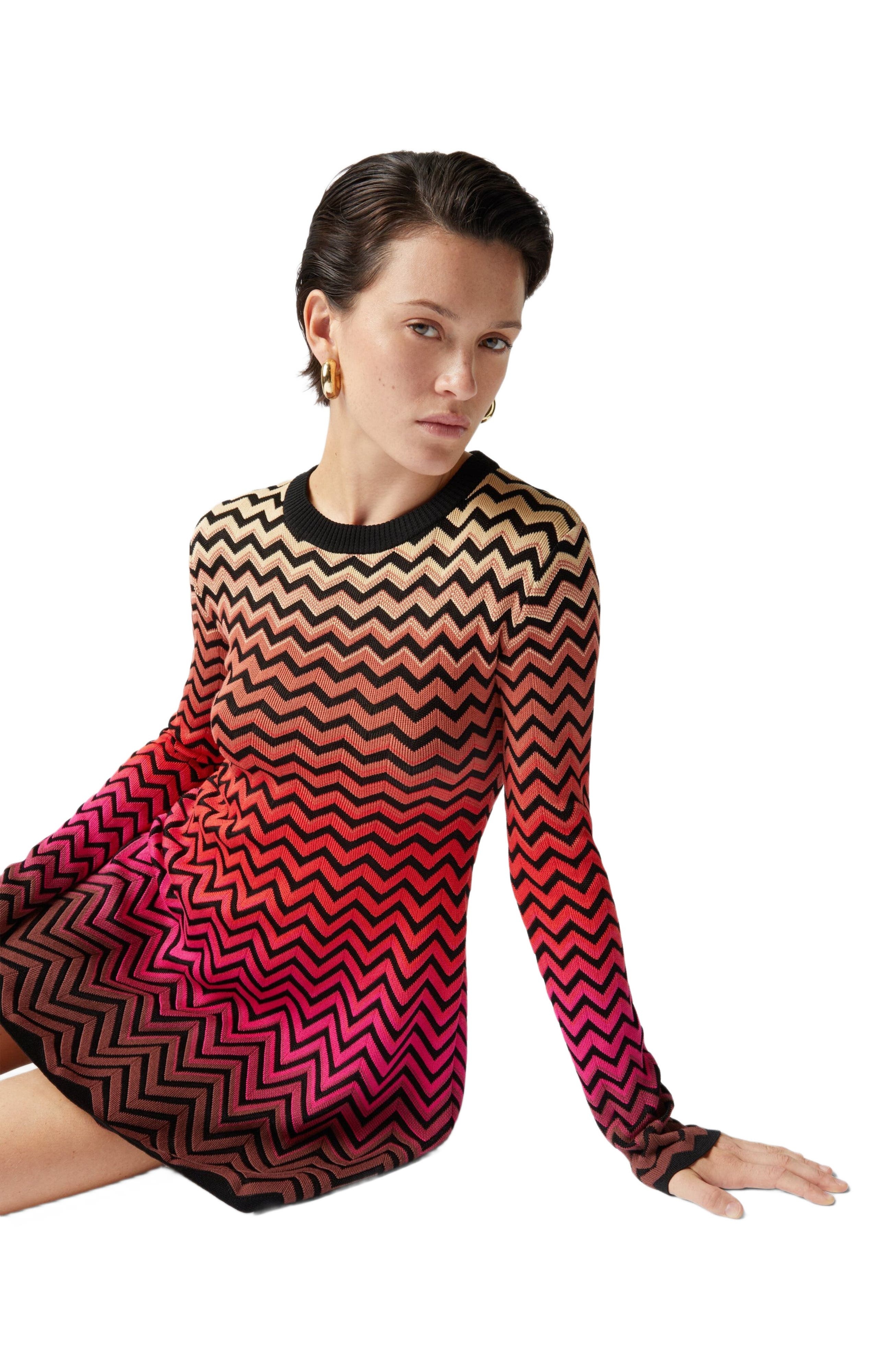 Missoni Flared Mini-dress With Dégradé Chevron Motif in Multicoloured at Nordstrom - 4