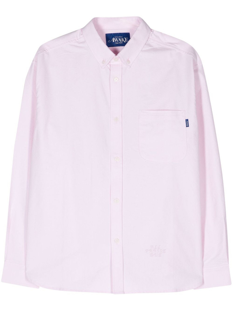 logo-embroidered piqué shirt 1