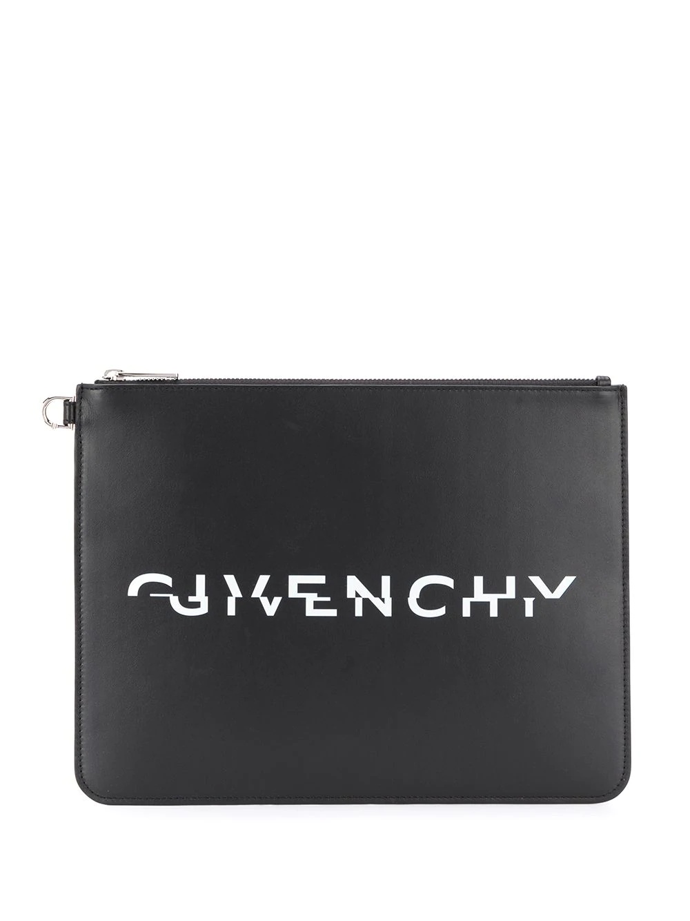 logo print clutch - 1