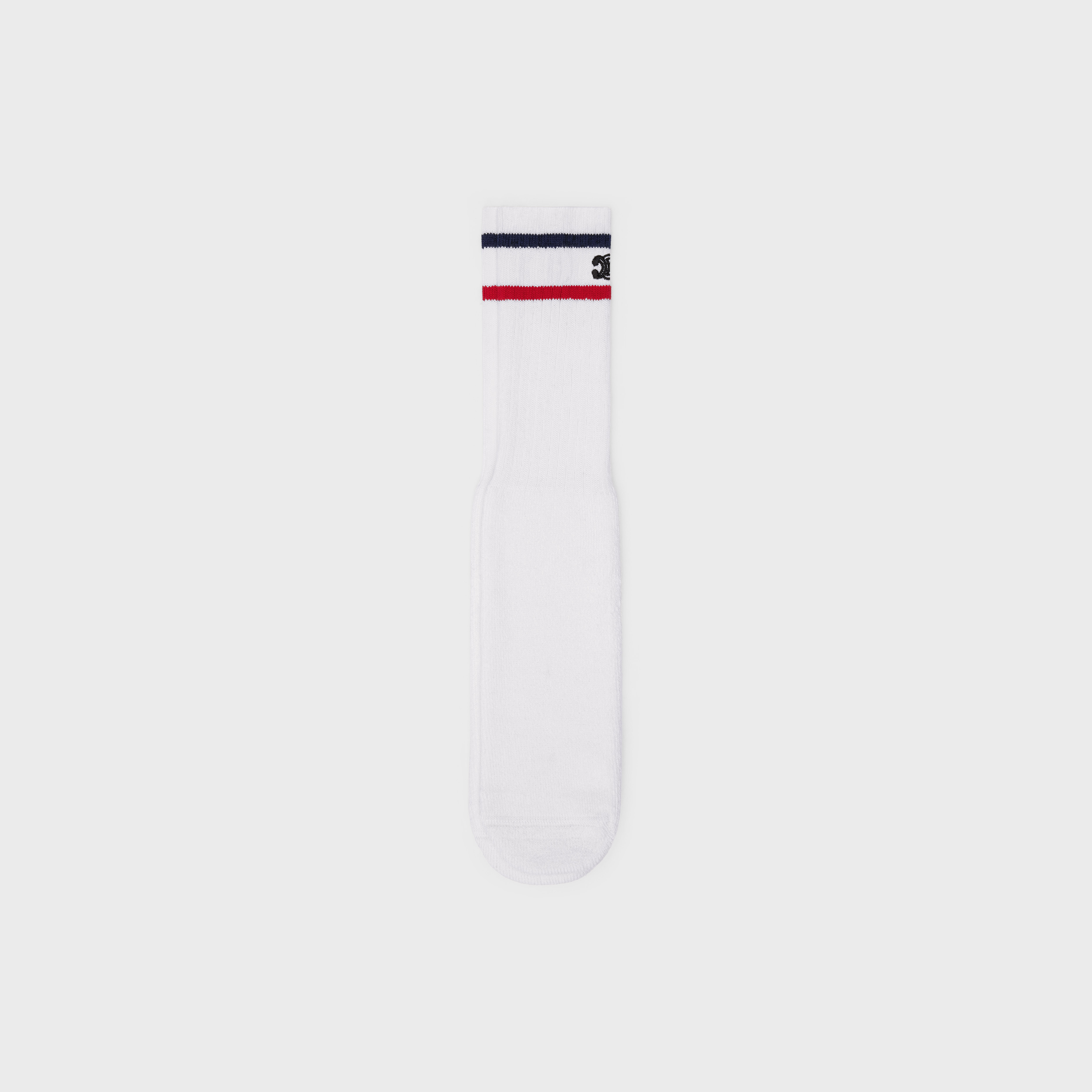 TRIOMPHE SOCKS IN STRIPED COTTON - 1