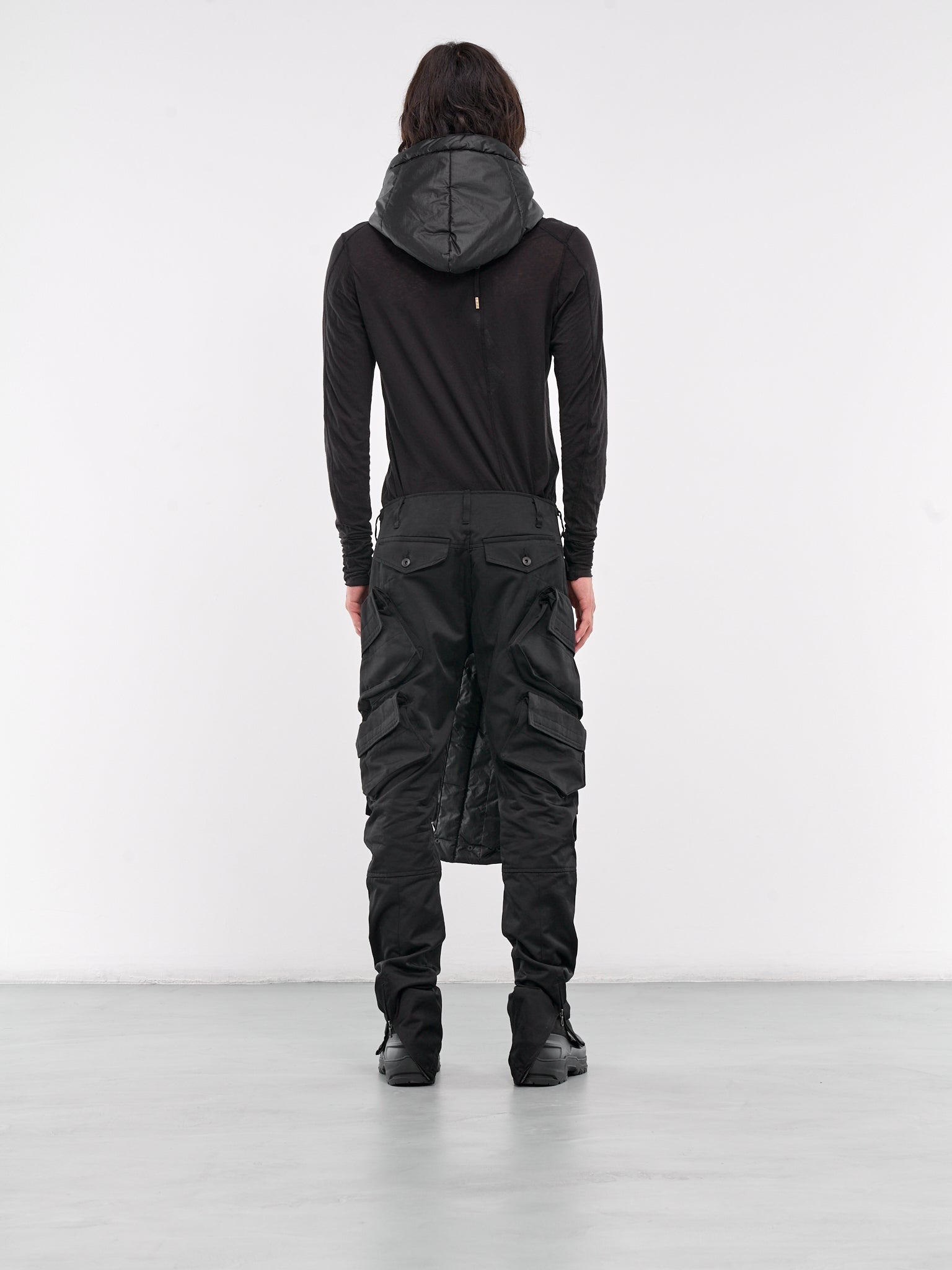 Julius Padded Nylon Scarf Hood | REVERSIBLE