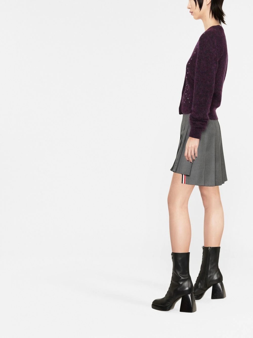 crystal-embellished knitted cardigan - 3