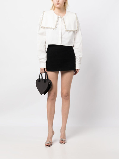 MACH & MACH A-line knitted miniskirt outlook