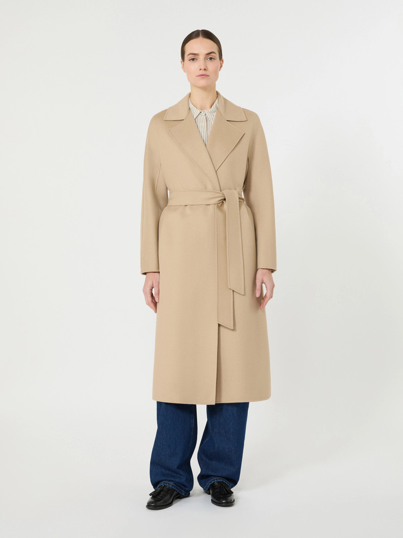 CLES Long wool, cashmere and silk coat - SAND 3
