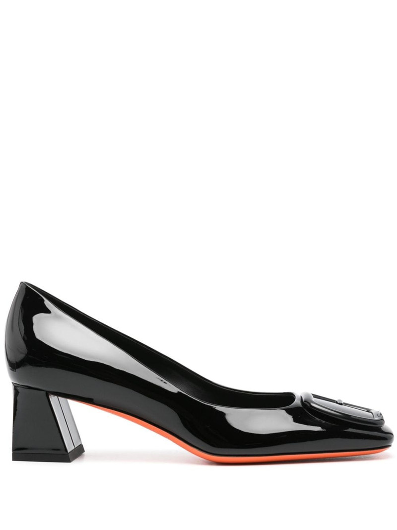 Santoni 50mm leather pumps outlook