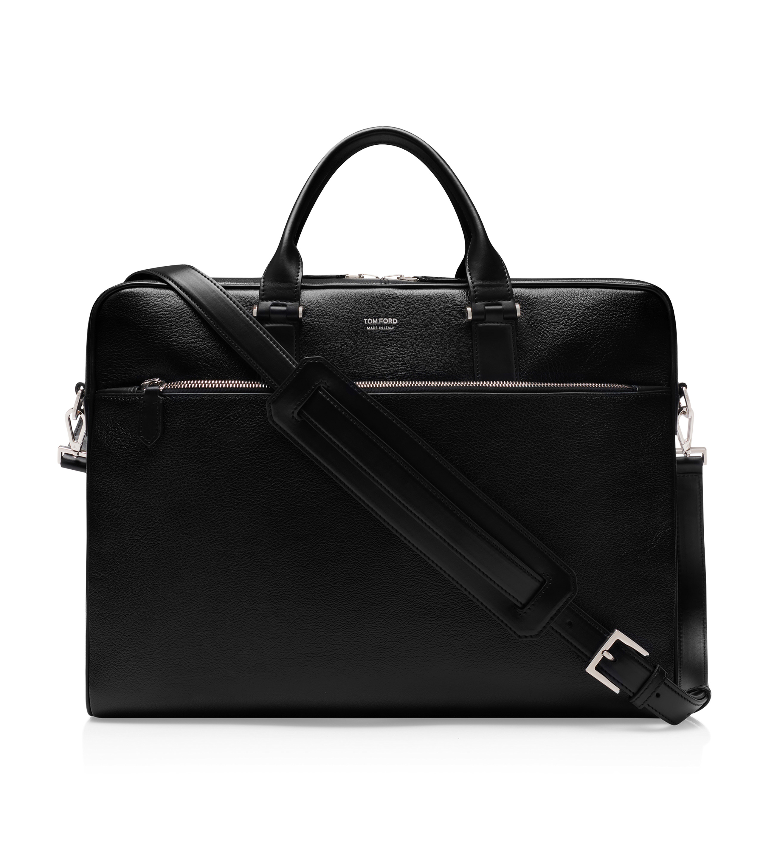GRAIN LEATHER SLIM BRIEFCASE - 1