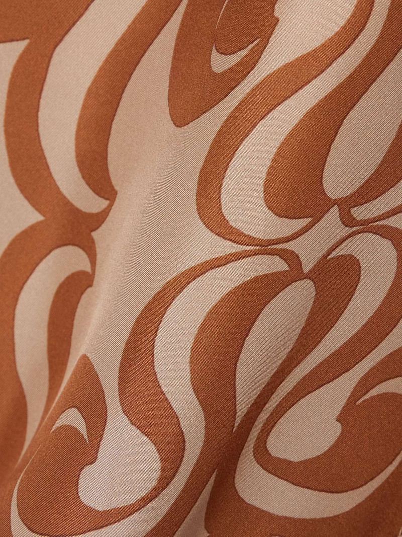 Printed silk-twill midi skirt 4