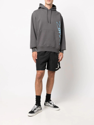 Stüssy side logo print hoodie outlook