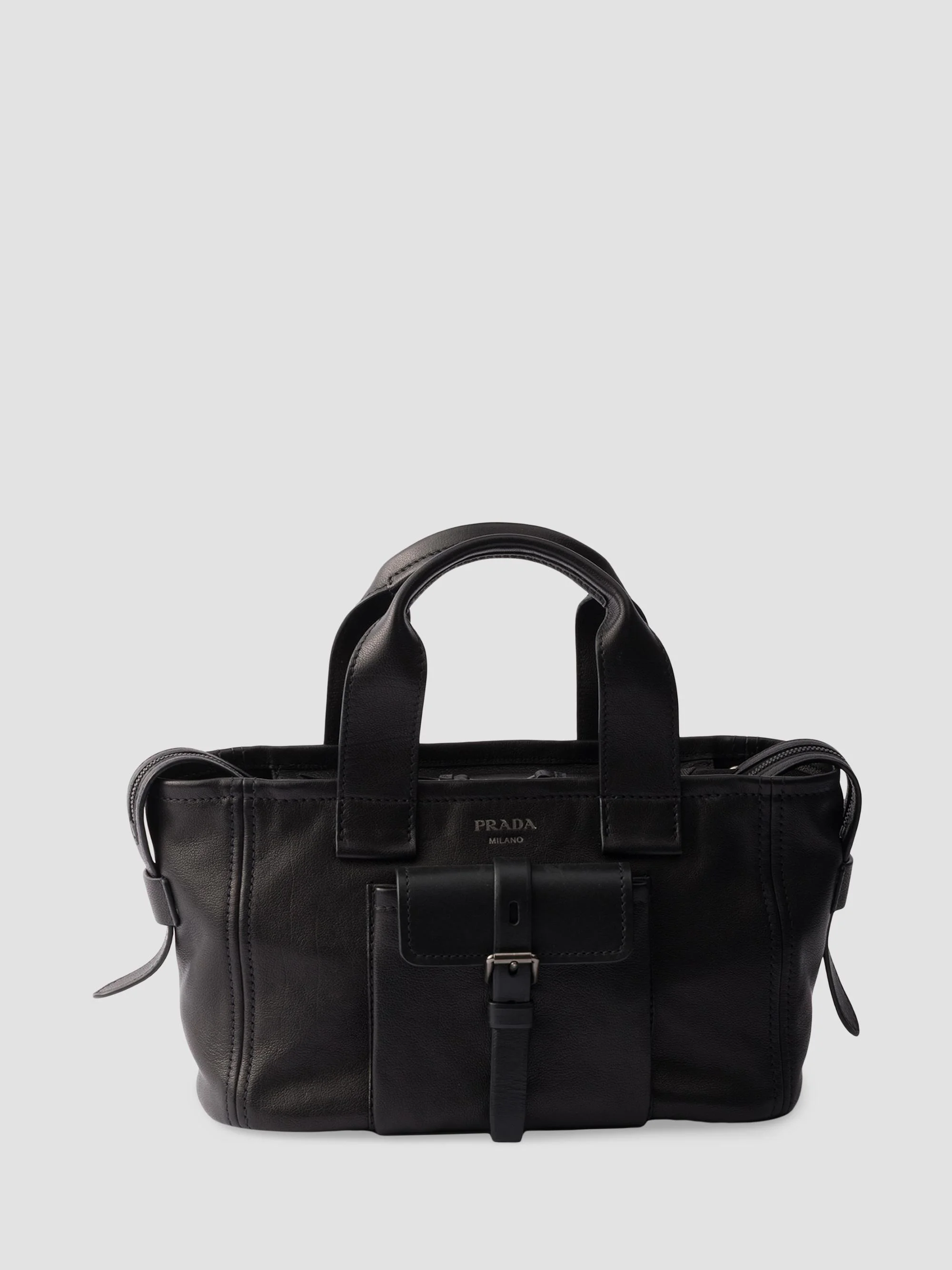 Women's Route Leather Tote Bag - Black - 1