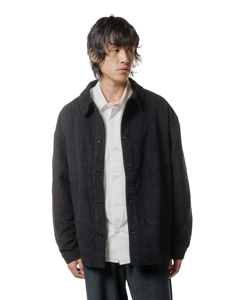 JAMES COWARD Signal Shirt Black Cotton Moleskin outlook