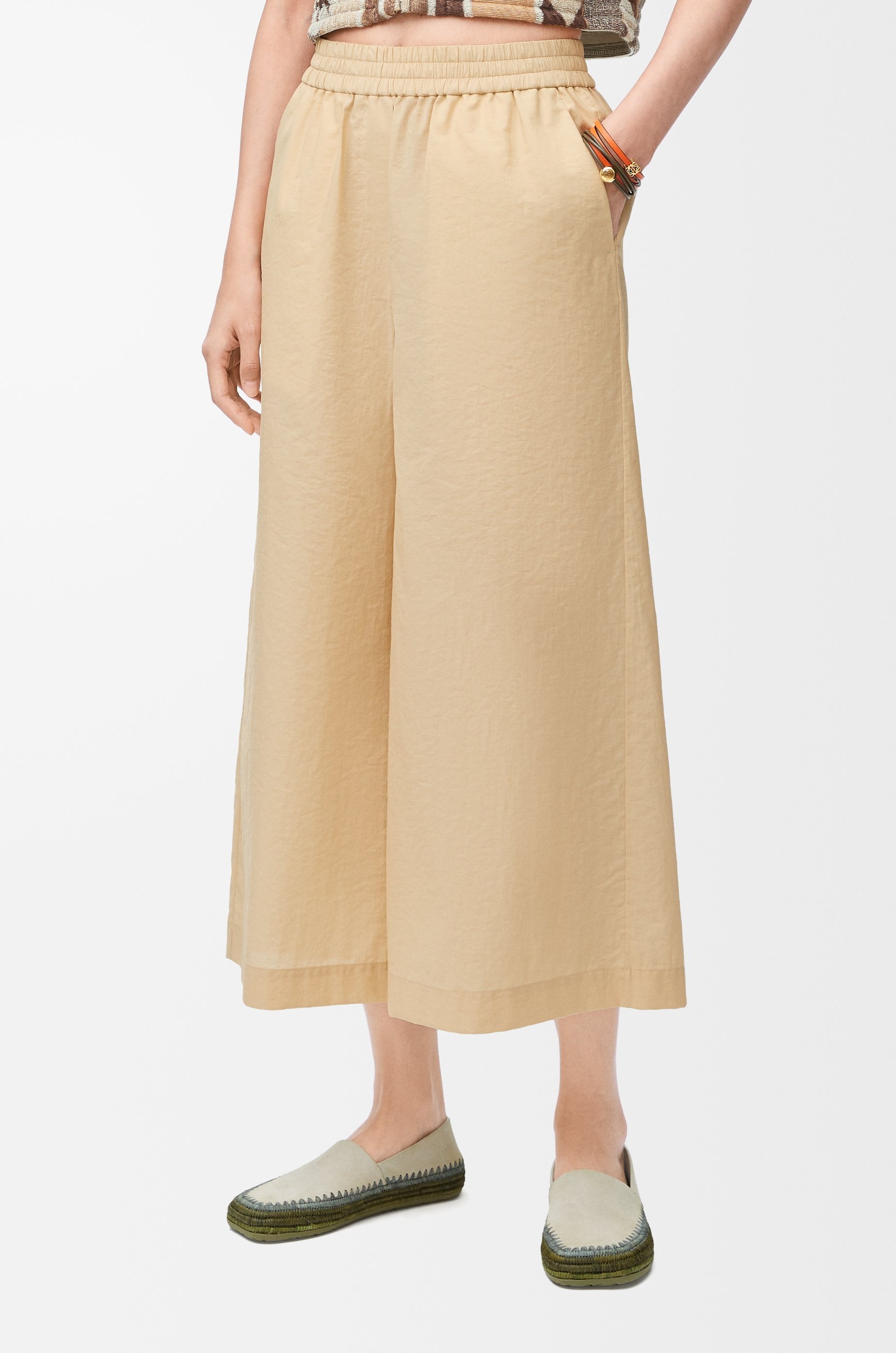 Cropped trousers in cotton blend - 3