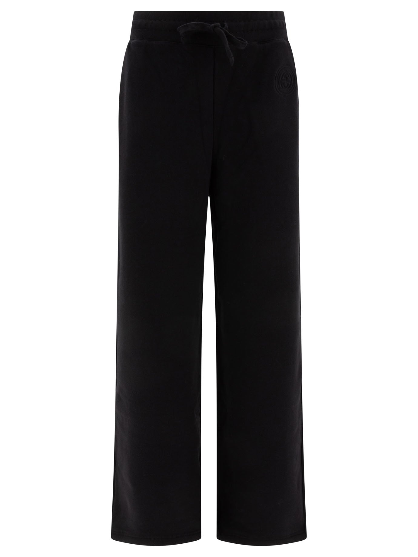 パンツ Gucci Pantaloni in jersey di cotone con ricamo GUCCI Pantaloni In Jersey Di Cotone Con Ricamo Trousers