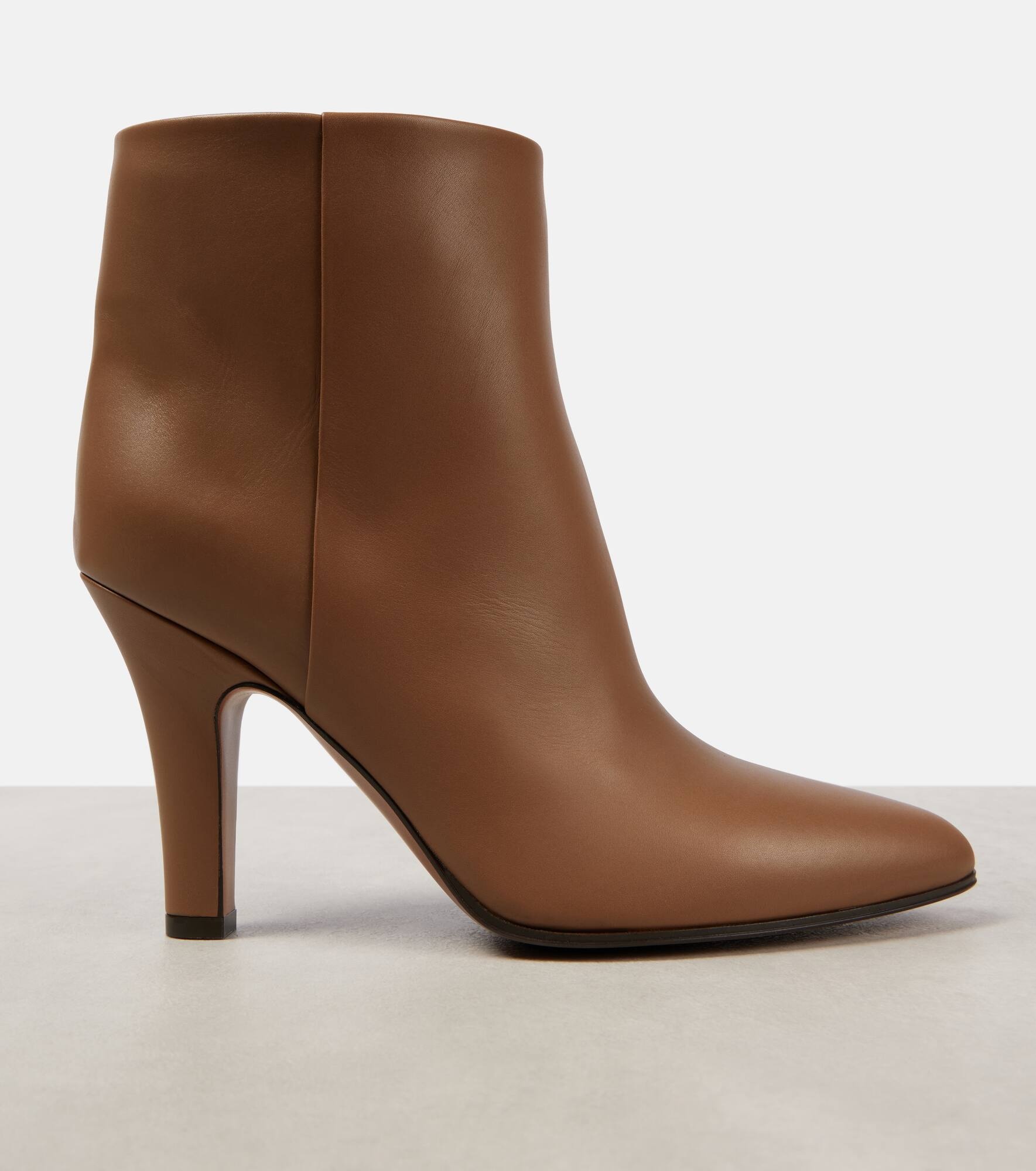 Prudens 90 leather ankle boots - 5