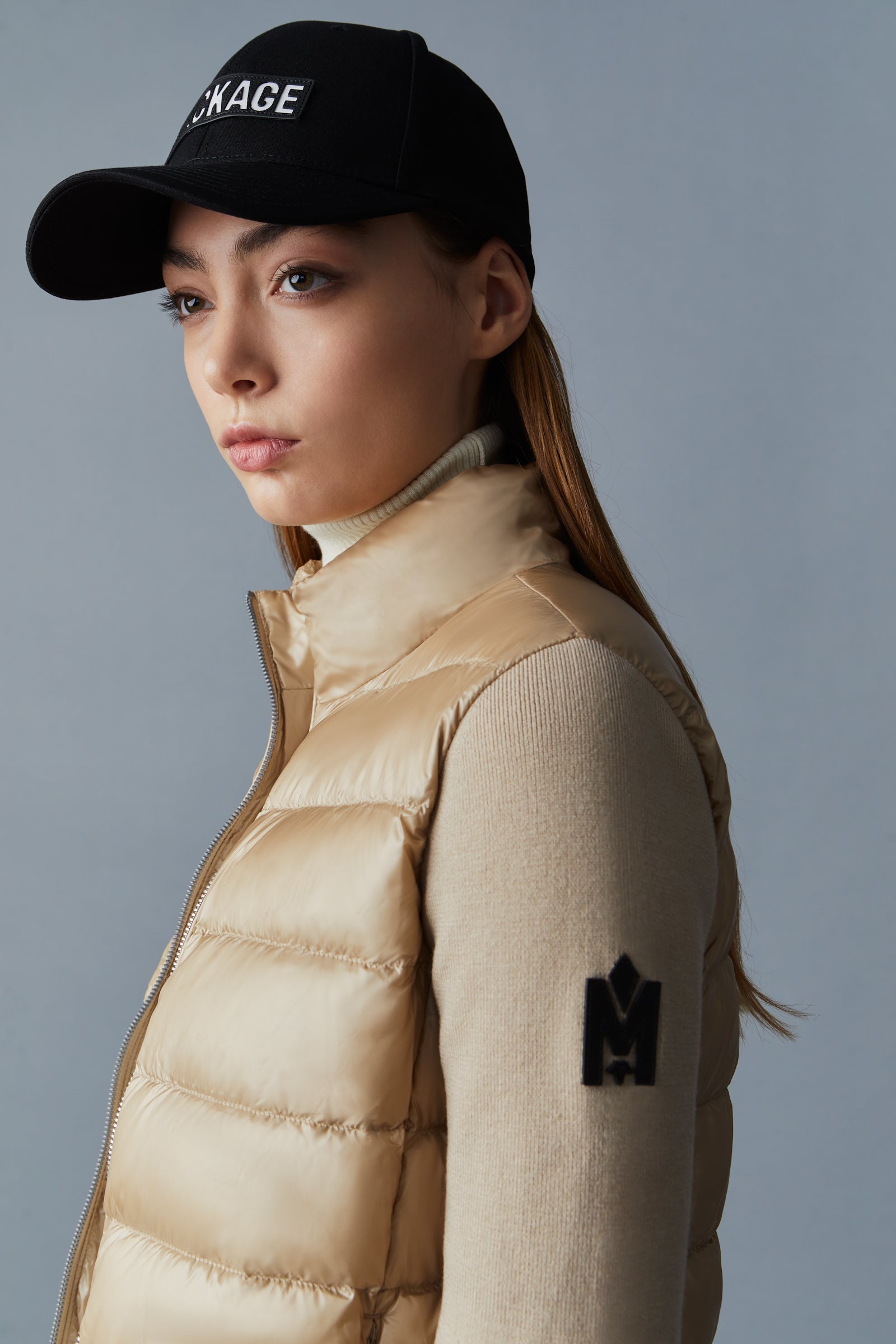 OCEANE Recycled hybrid jacket with rib knit sleeves - 5