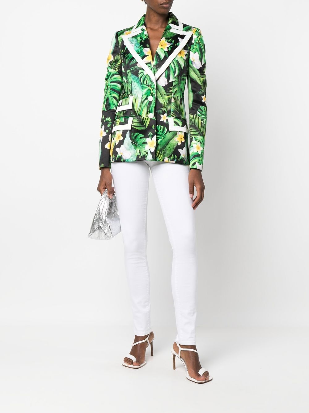 floral-print single-breasted blazer - 2