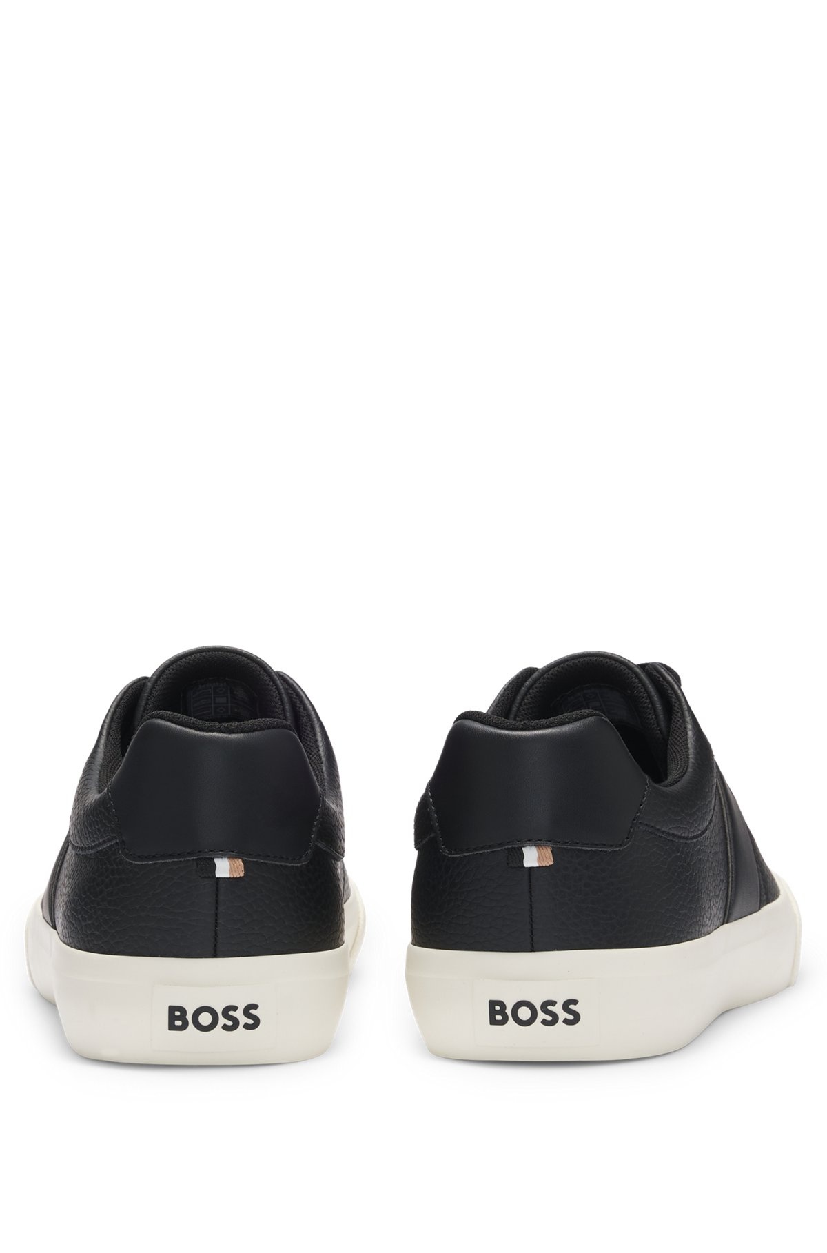 FAUX-LEATHER TRAINERS WITH PLAIN AND GRAINED TEXTURES - 5