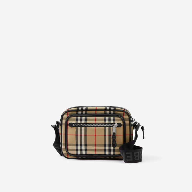 Vintage Check and Leather Crossbody Bag 1