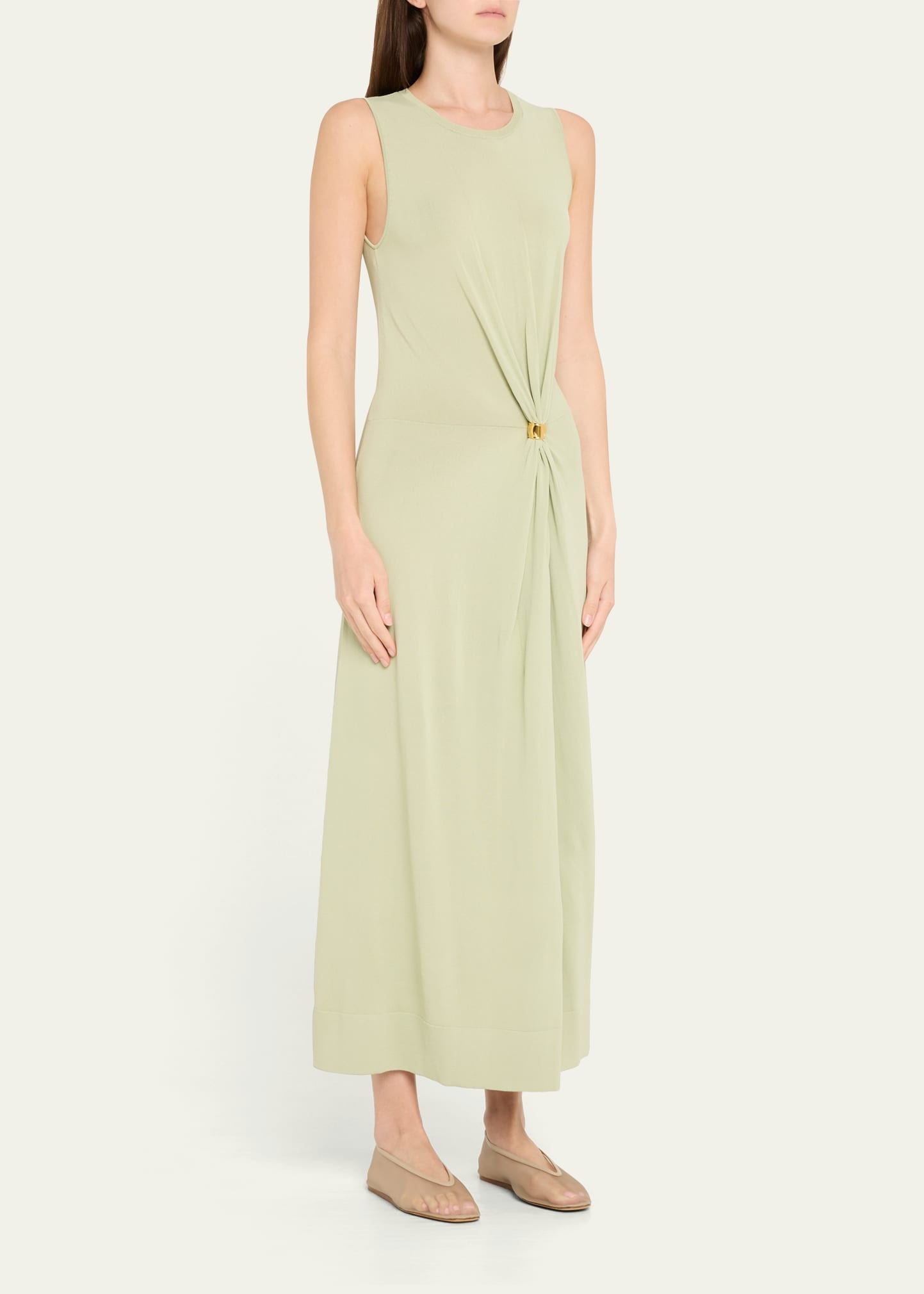 Saralien Gathered Sleeveless Maxi Dress - 4