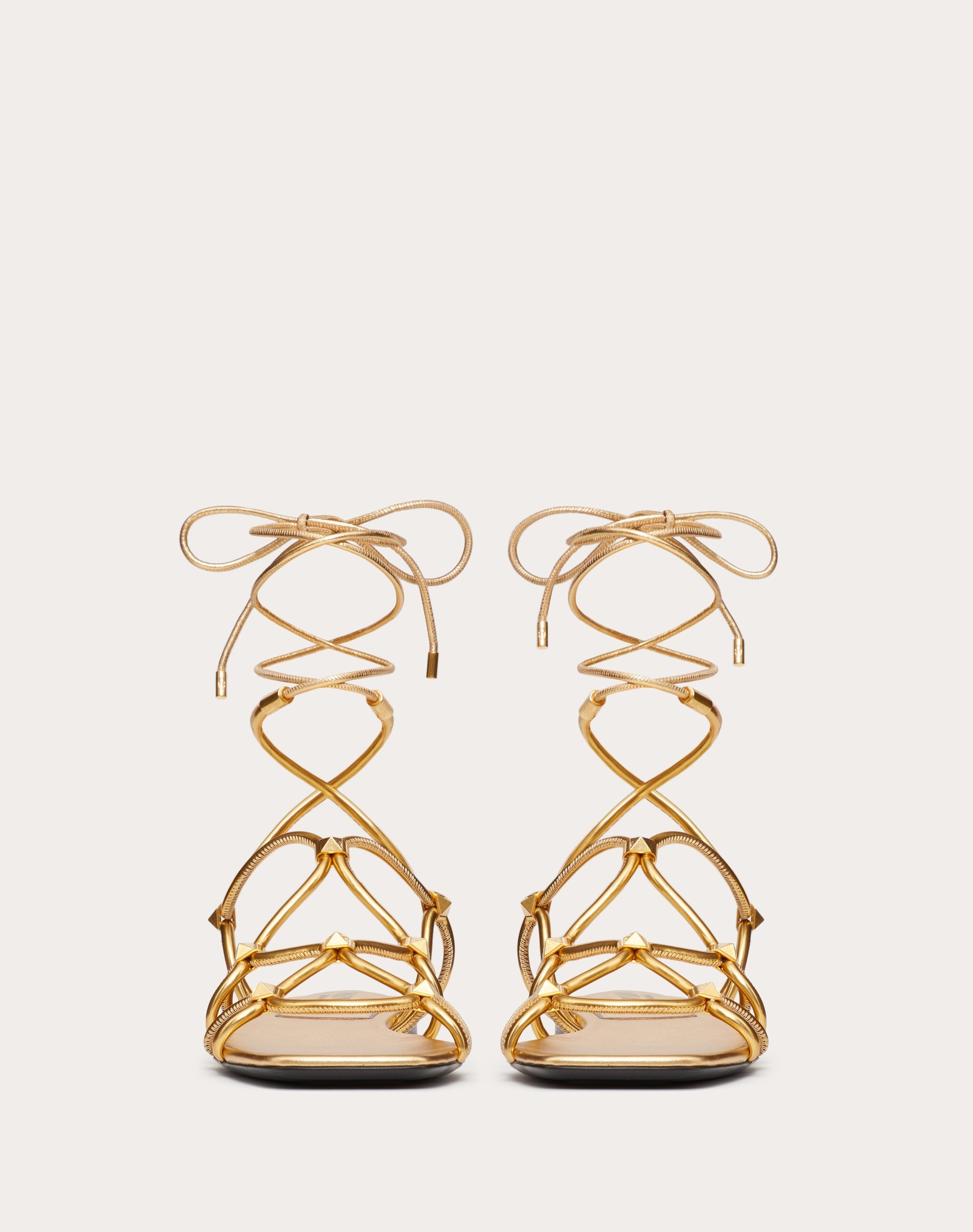 ROCKSTUD NET MIRROR-EFFECT SYNTHETIC SANDAL - 4