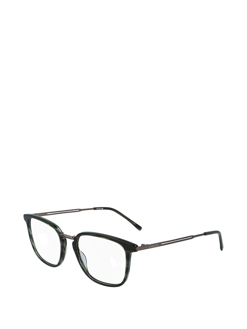 LACOSTE striped rectangle-frame glasses outlook