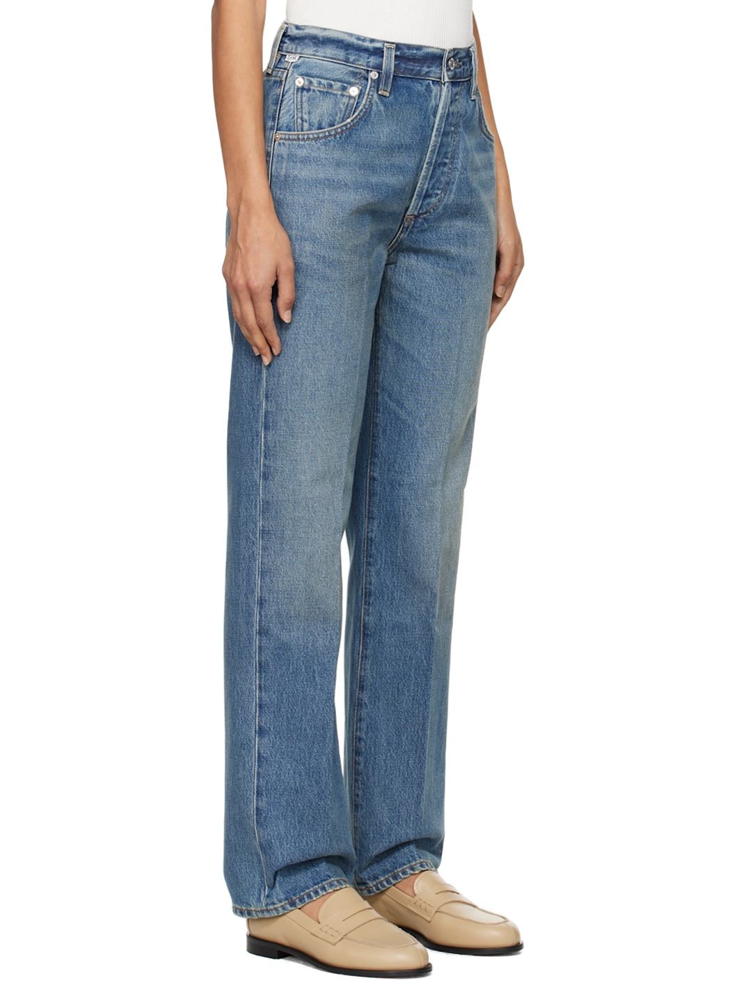 Blue Baretta Relaxed Straight Jeans - 2