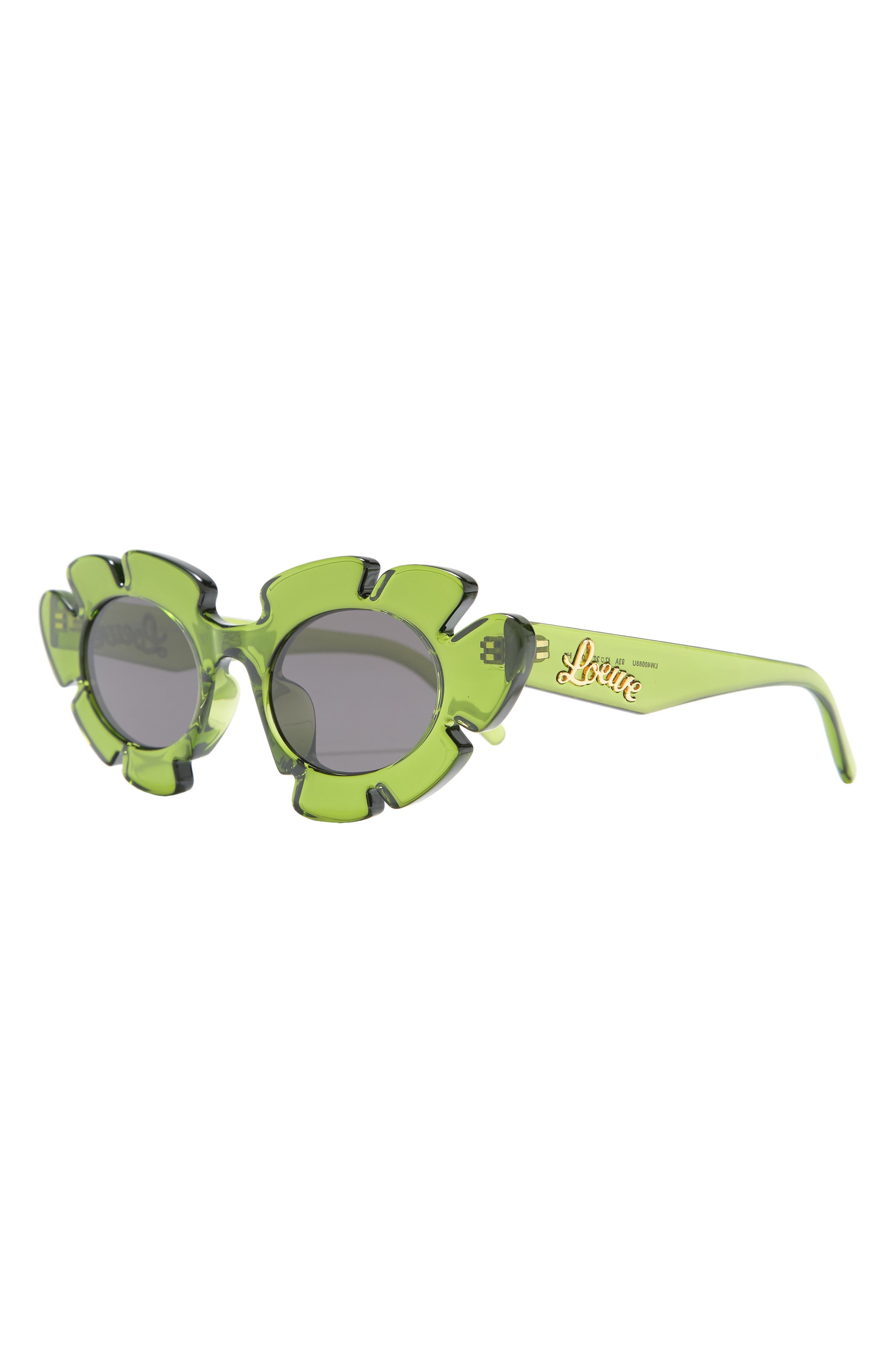 Loewe 47mm Tinted Oval Sunglasses in Shiny Light Green /Smoke at Nordstrom - 2