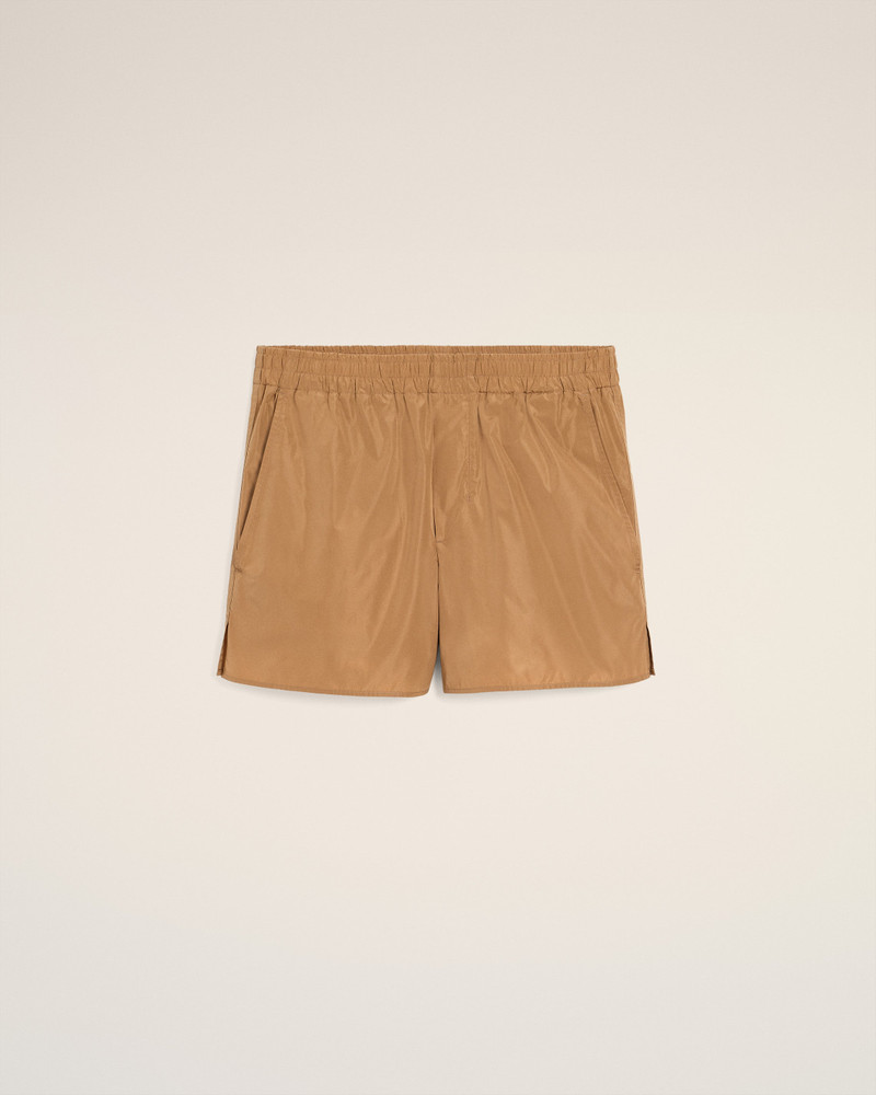 BROWN TAFFETAS SHORT 1