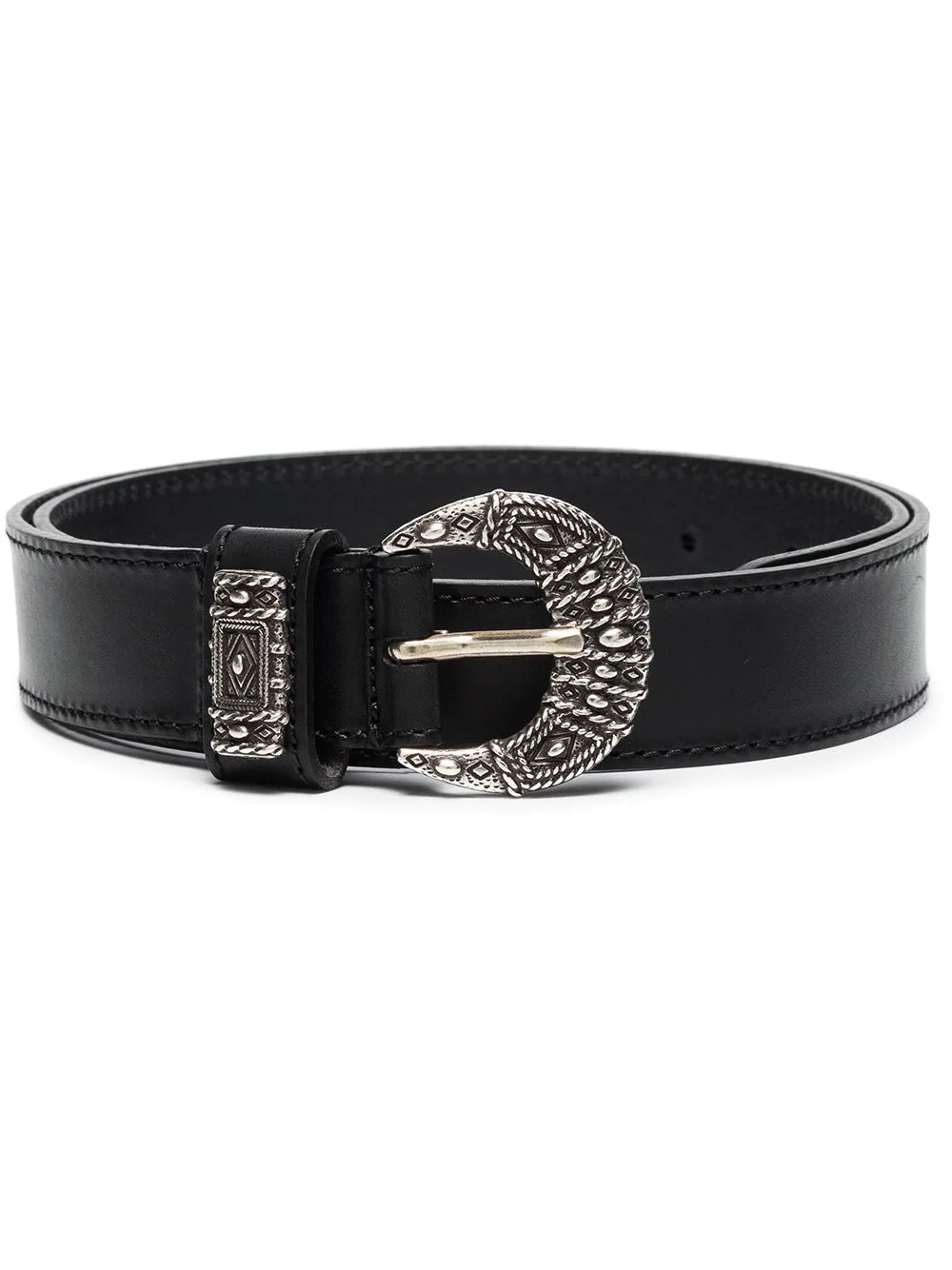 engraved detail leather belt - 1