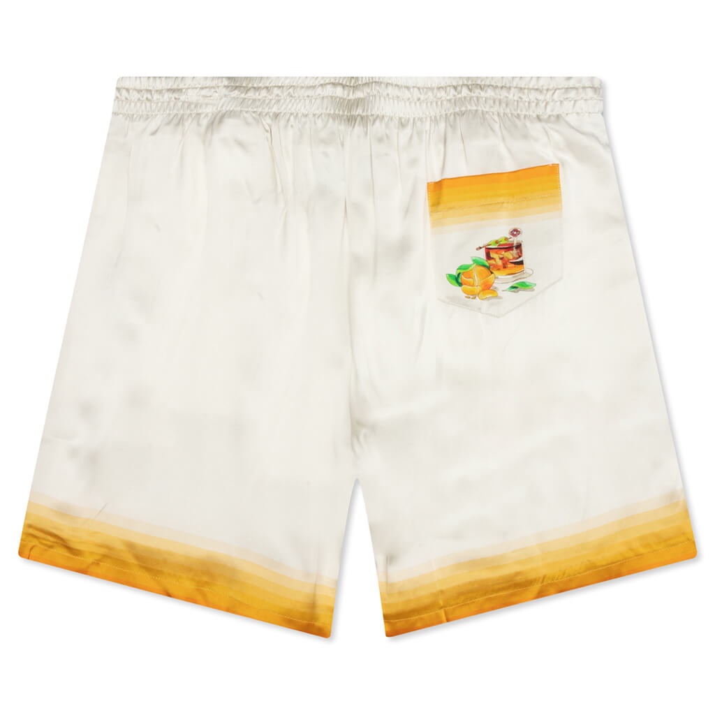 CASABLANCA SILK SHORTS WITH DRAWSTRINGS - PANORAMIQUE - 2