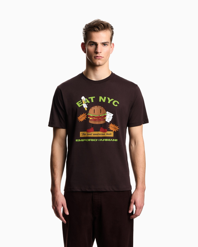 EMPORIO ARMANI NEW YORK CAPSULE COLLECTION EAT NYC PRINT JERSEY T-SHIRT outlook