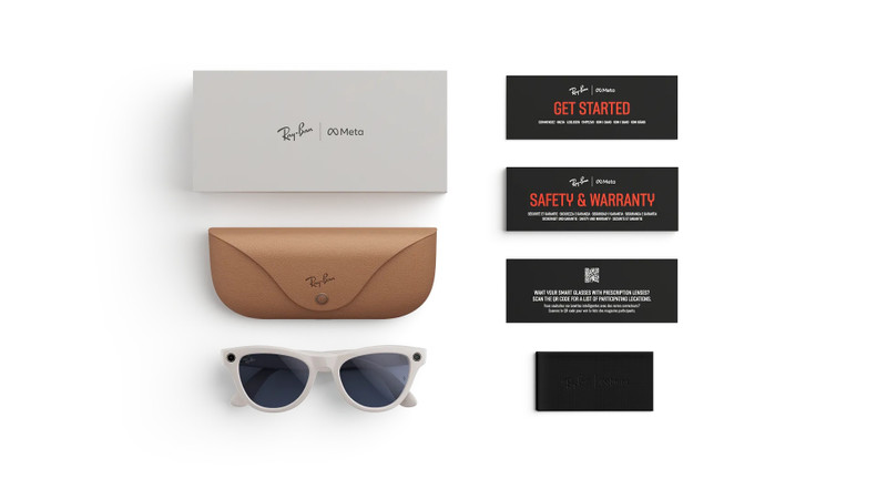 Ray-Ban Meta Skyler (Gen 2) Shiny Chalky Gray Transitions® Sapphire Lenses 5