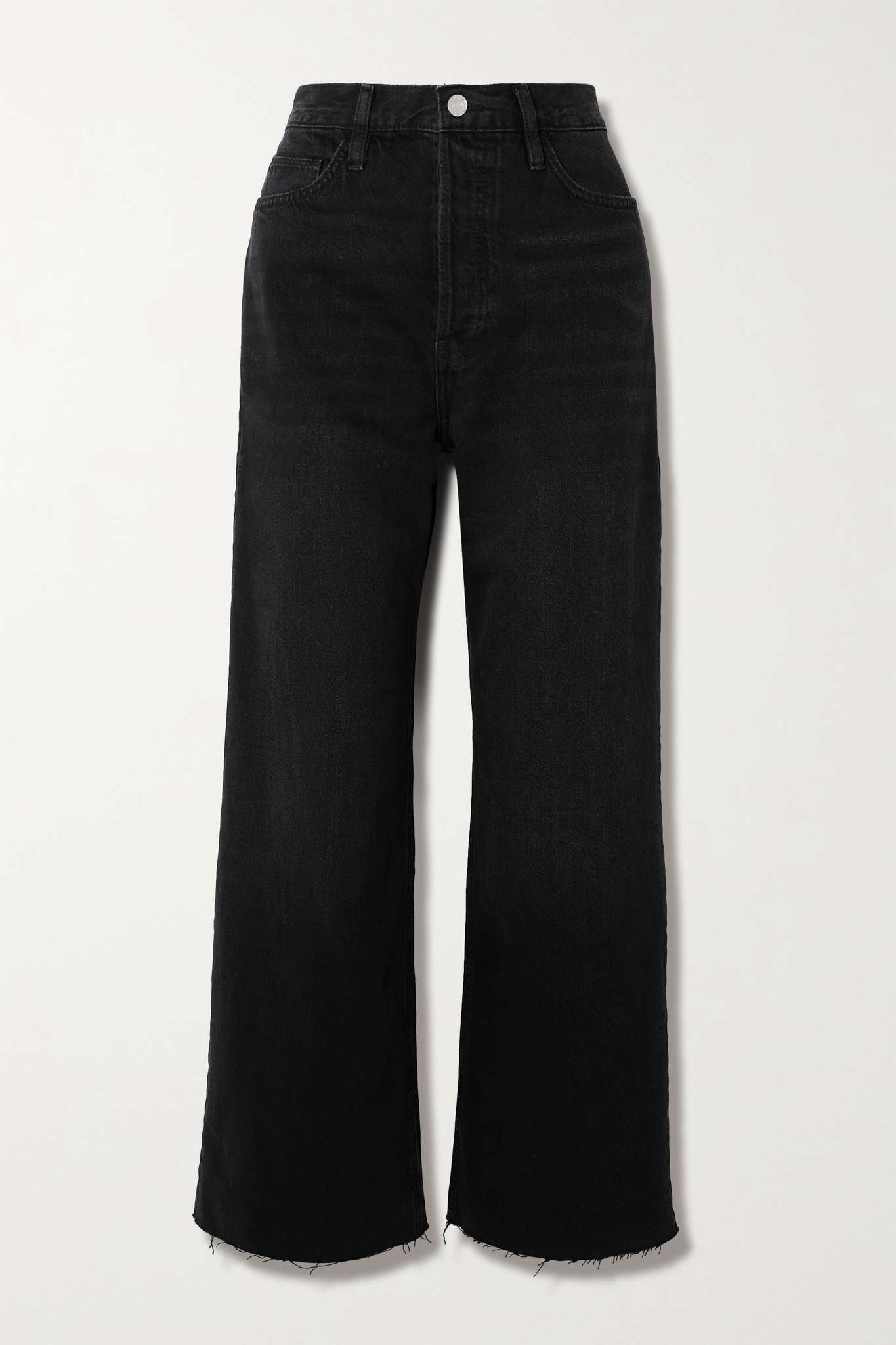 Le Low Baggy frayed high-rise wide-leg jeans - 1