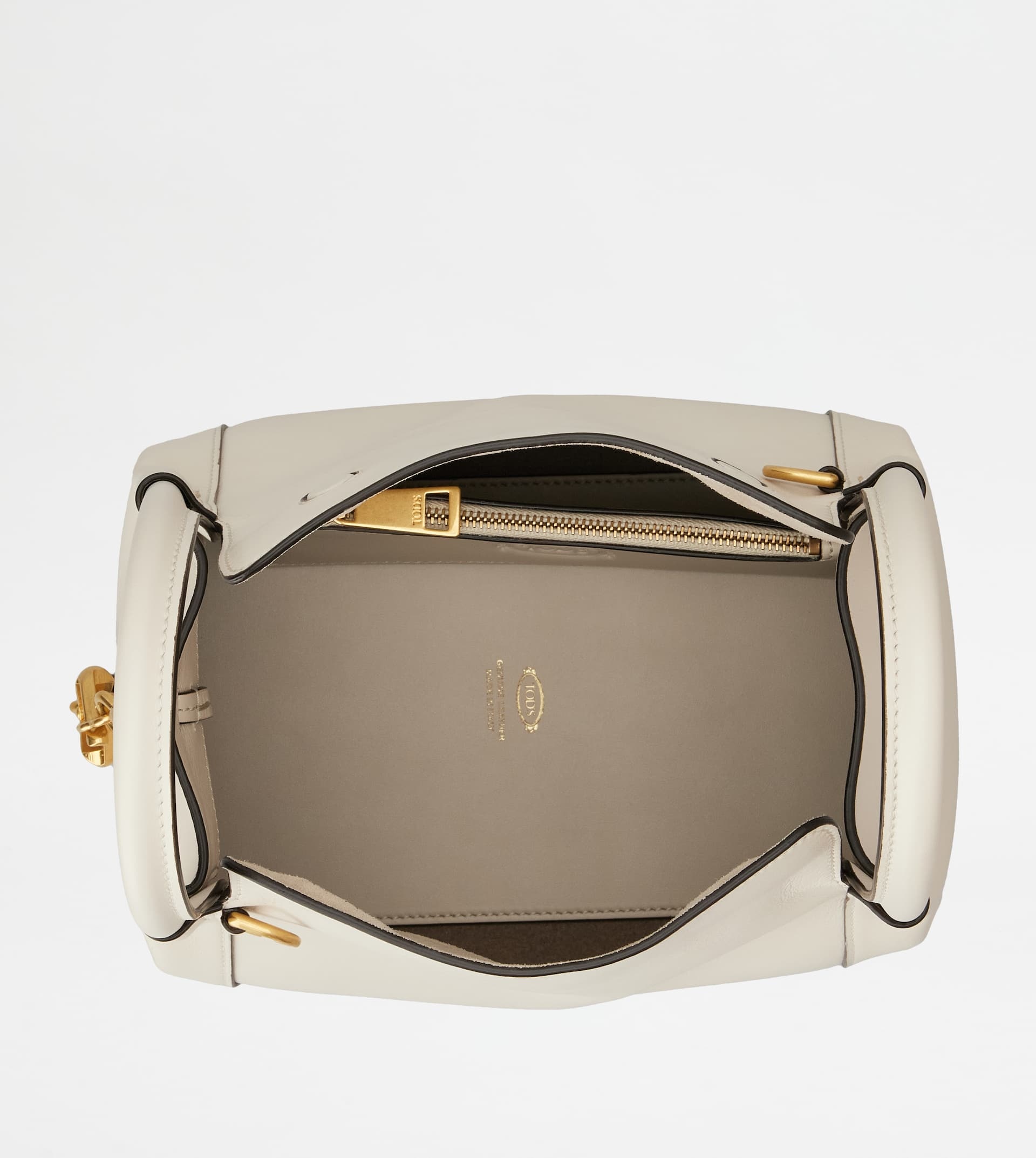 SATCHEL IN LEATHER MINI - WHITE - 6