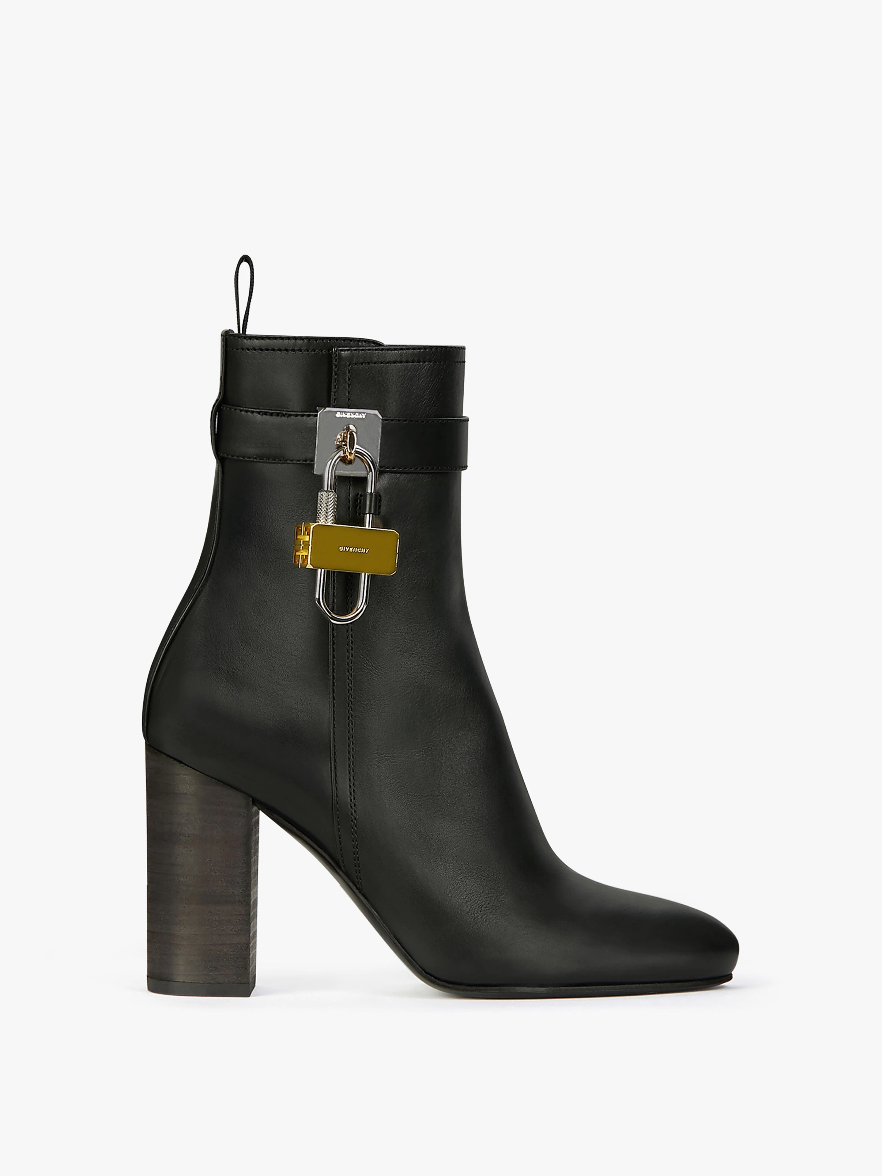BOOTS IN LEATHER WITH PADLOCK - 1