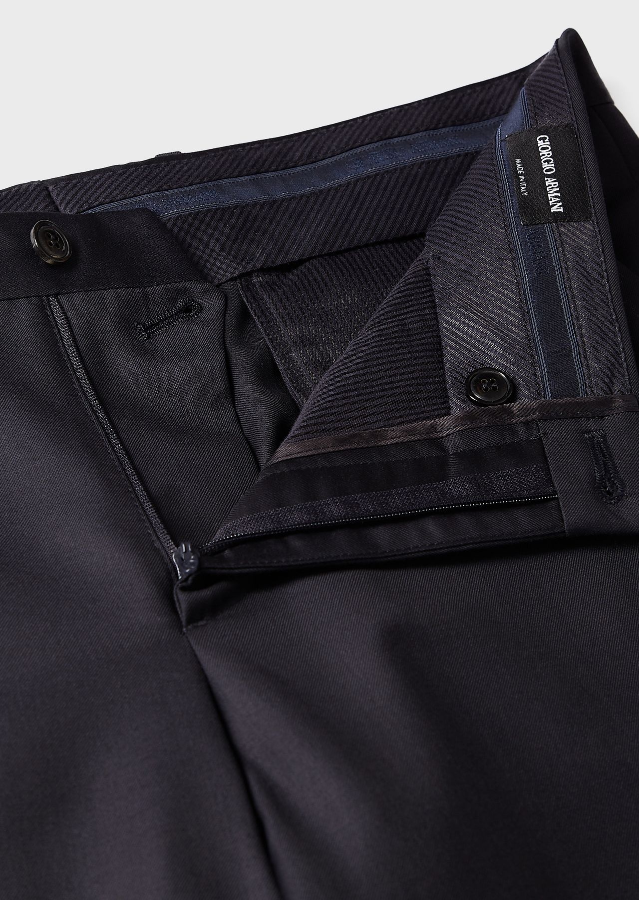 Wool and cashmere gabardine trousers - 8