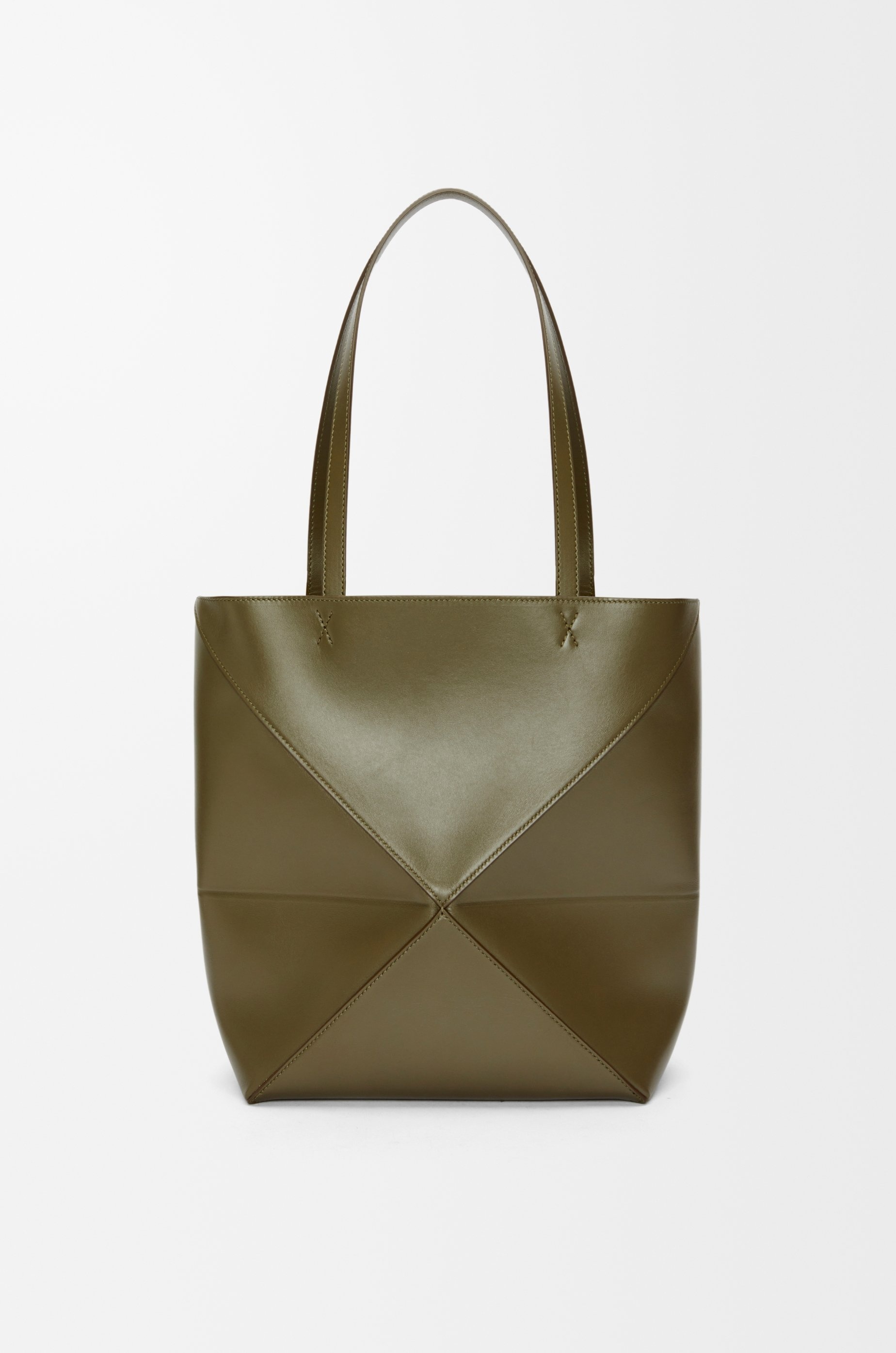Puzzle Fold Tote in shiny calfskin - 7