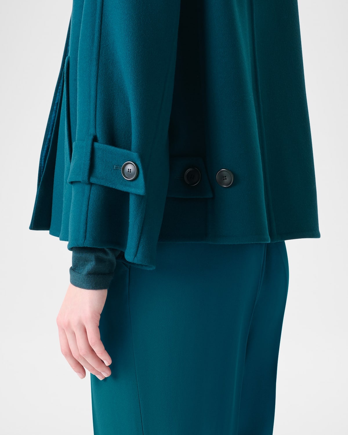 Alisa Cashmere Double-Face A-Line Jacket - 5