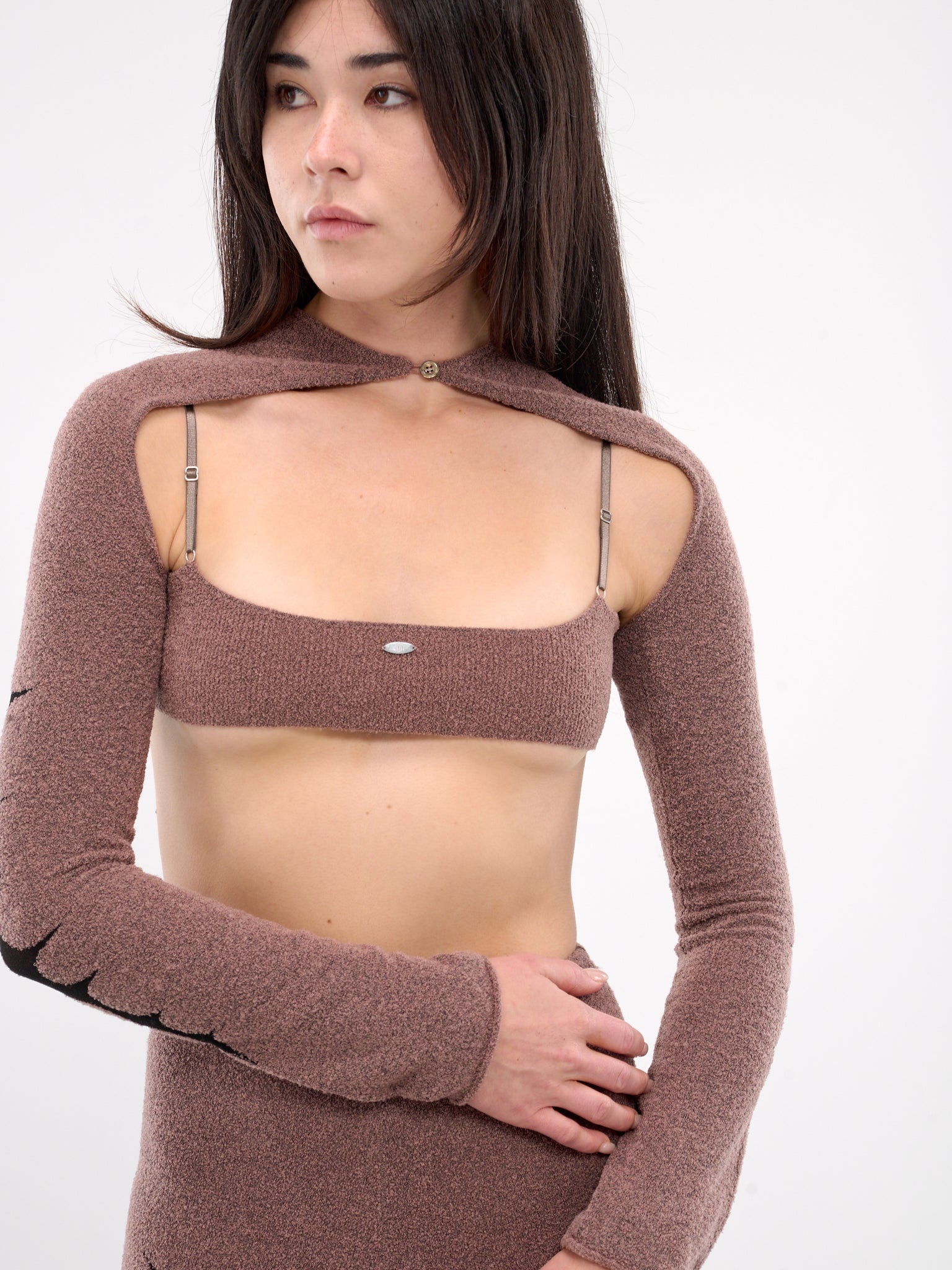 Thorn Intarsia Knit Sleeves - 4