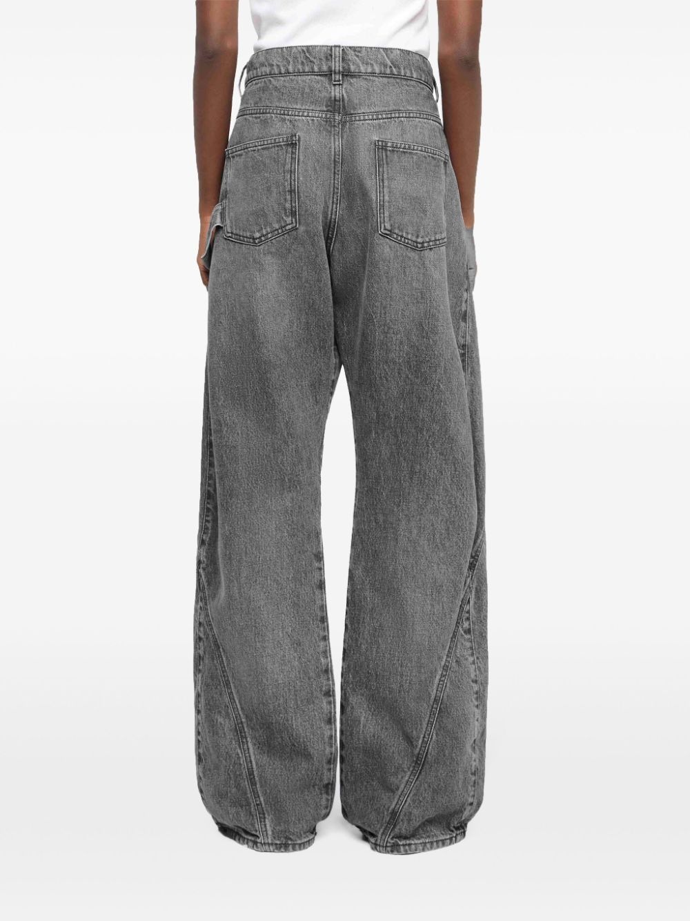twisted workwear jeans - 4