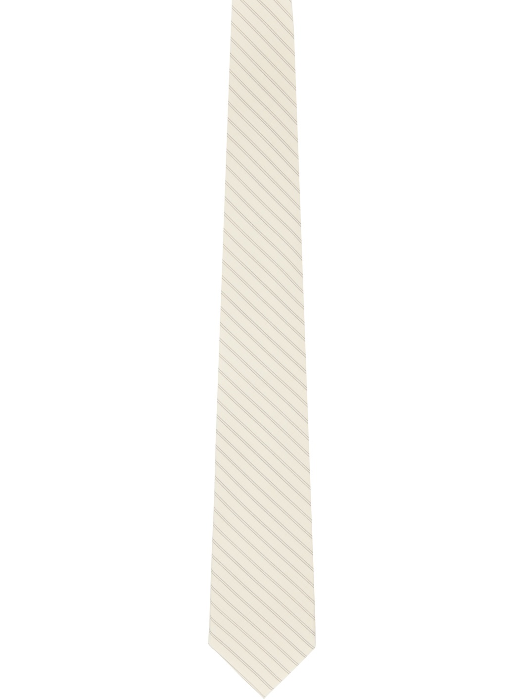 Off-White Super Fine Wool Stripe Tie - 1