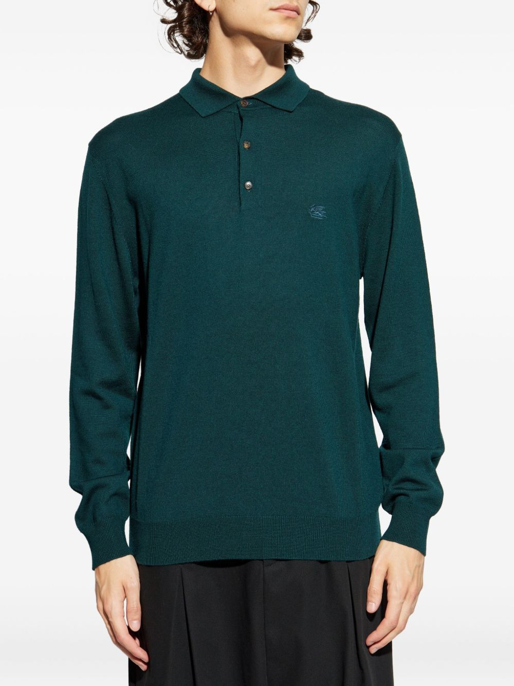 long-sleeve polo shirt - 3