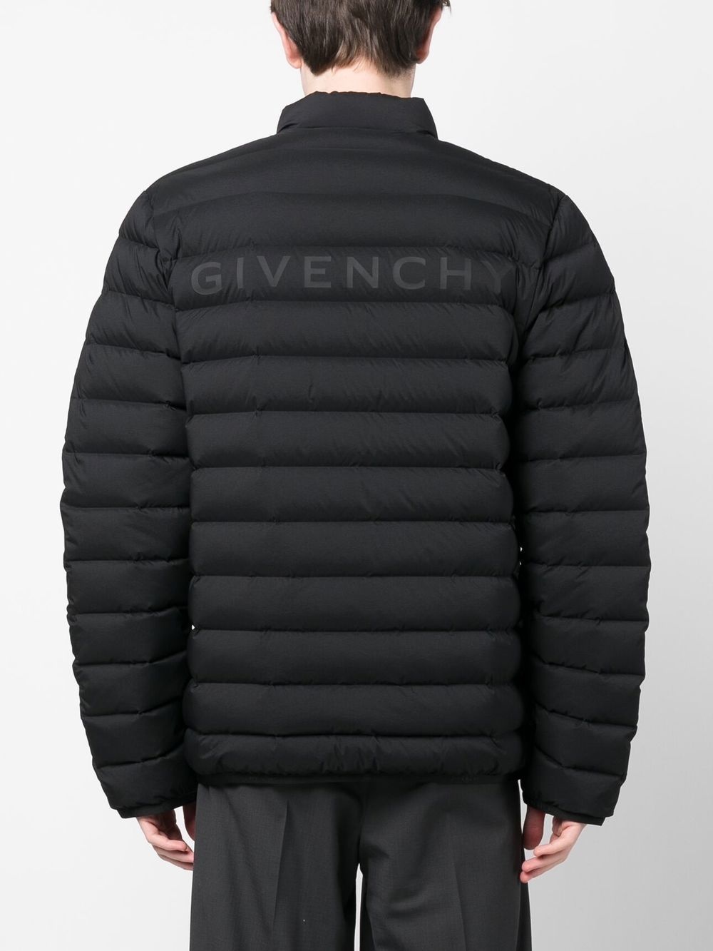 logo-print puffer jacket - 4