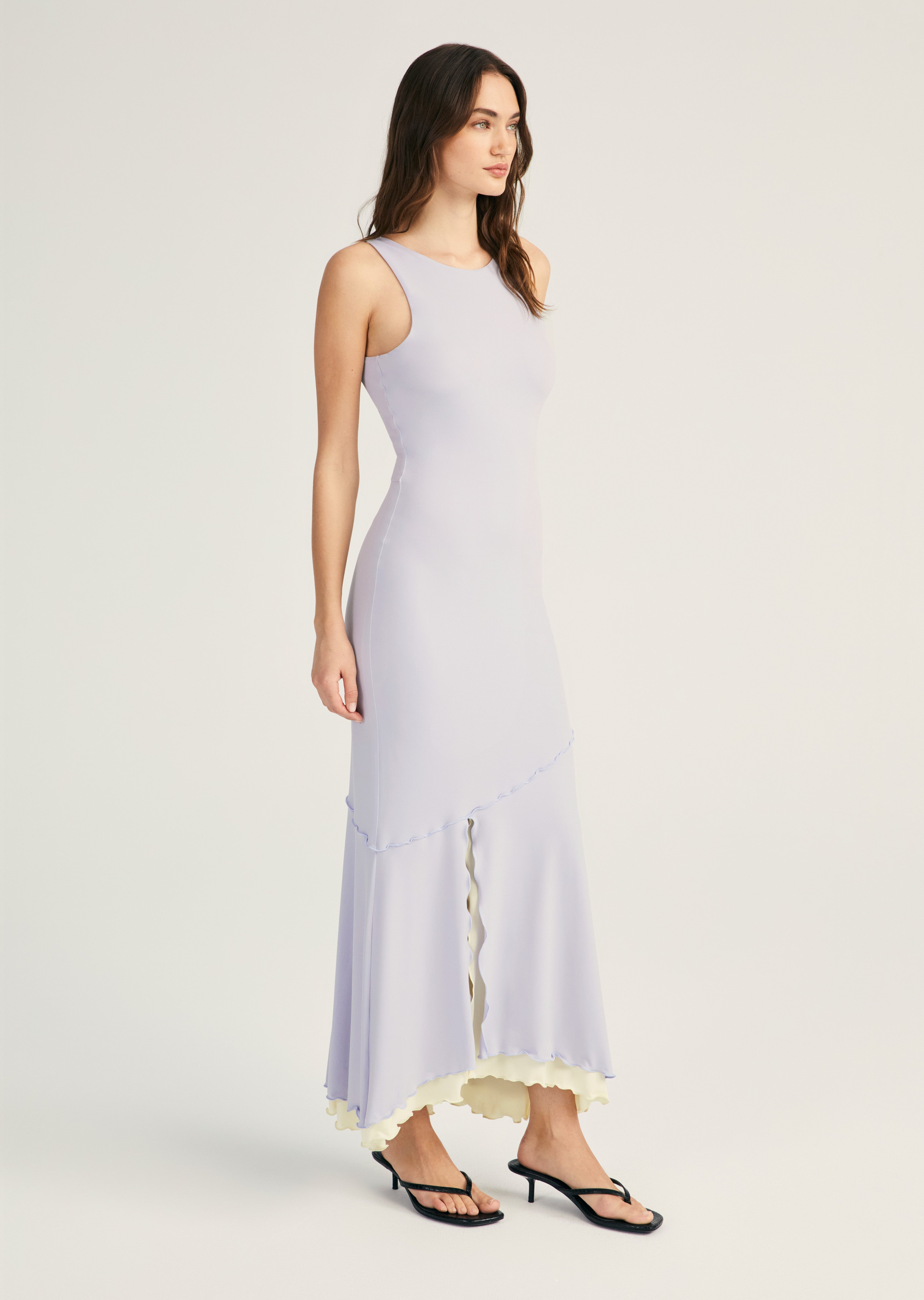 STEPHANIE SLIT HEM SLEEVELESS DRESS - 2