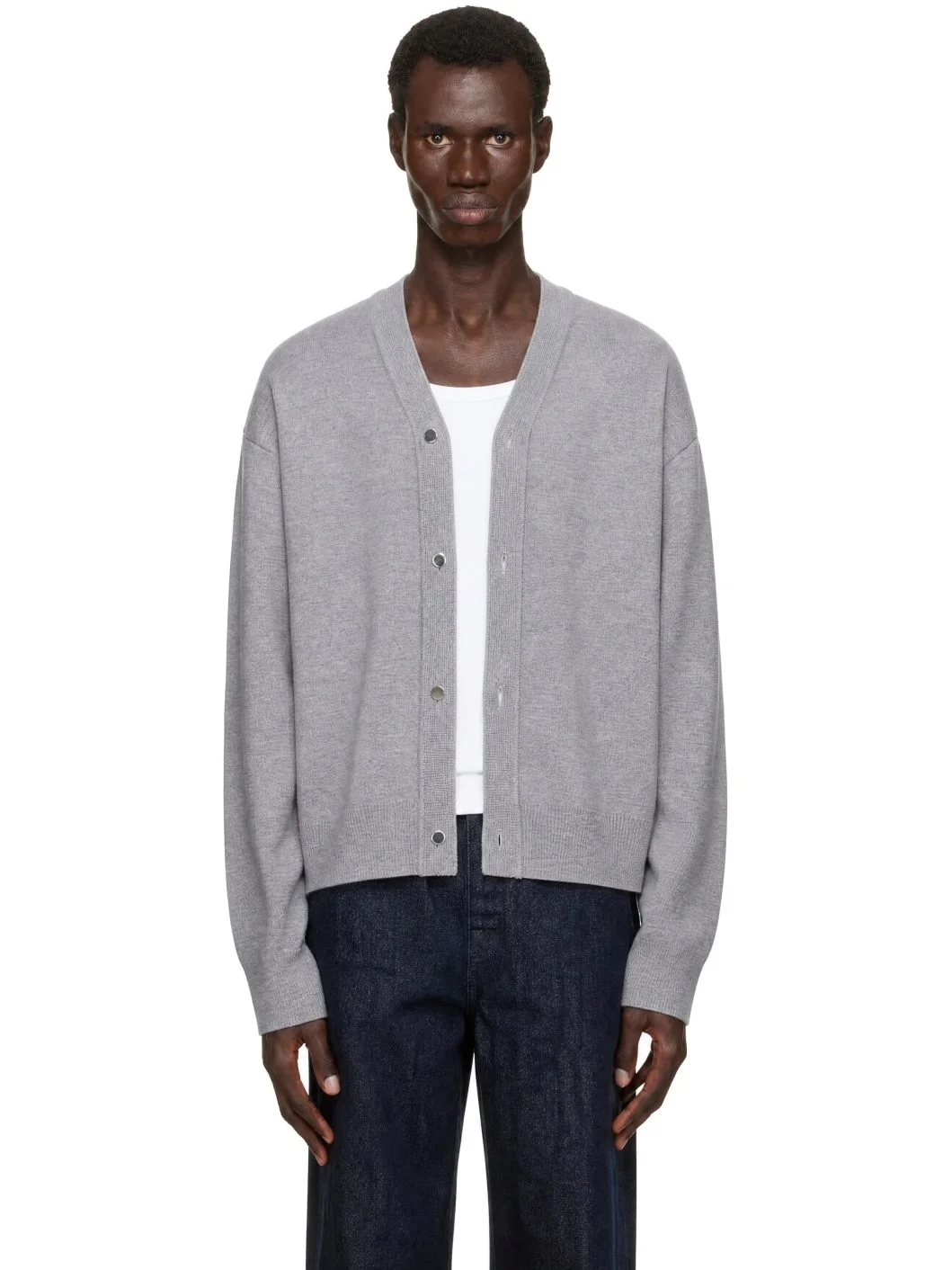 Gray 'The Buttoned' Cardigan - 1