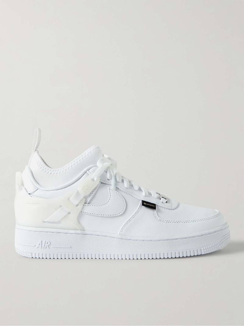 + Undercover Air Force 1 Rubber-Trimmed Leather Sneakers - 1
